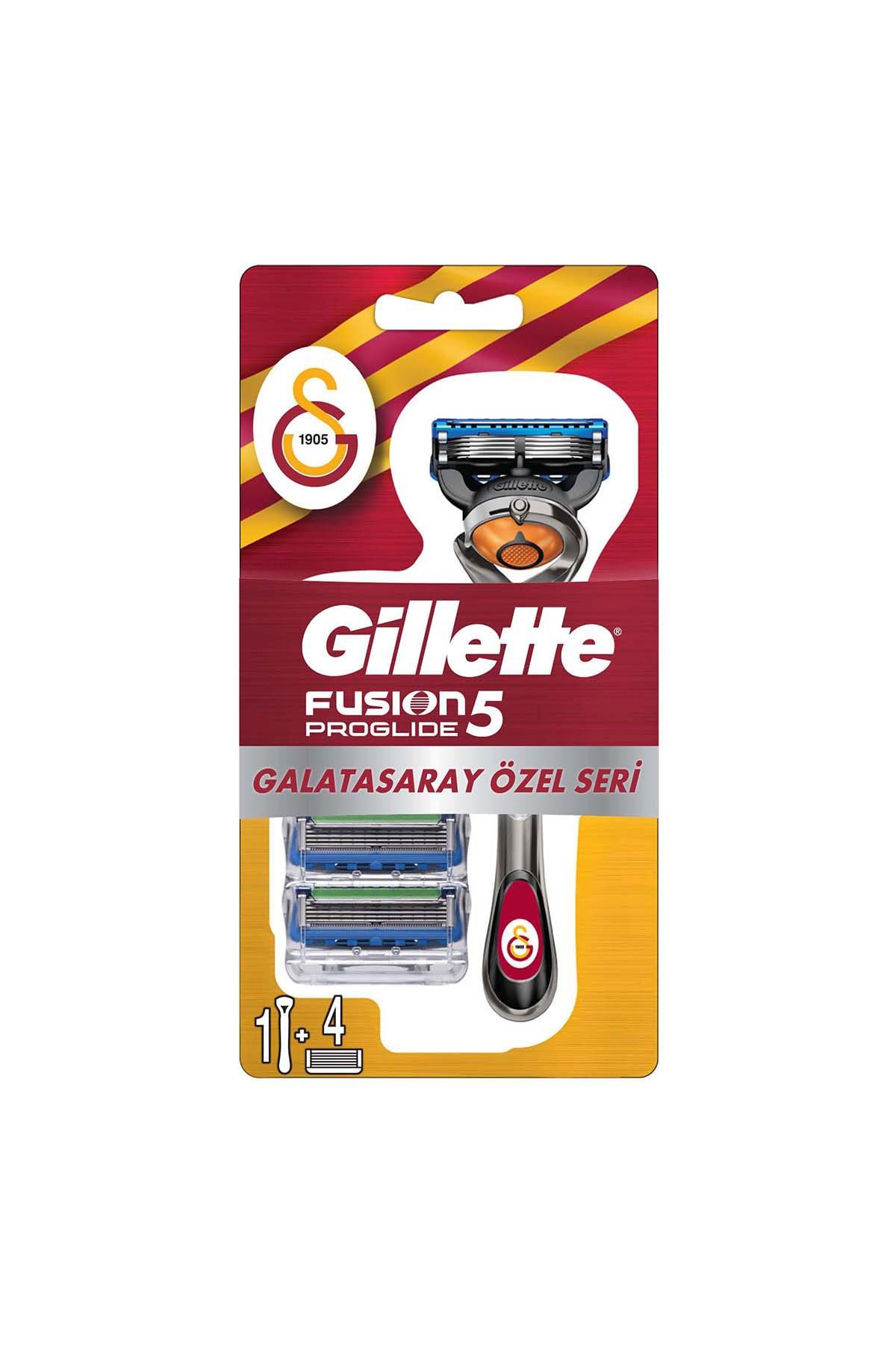 Gillette Fusion Proglide Makine + 4'lü Yedek Bıçak Galatasaray Özel Seri