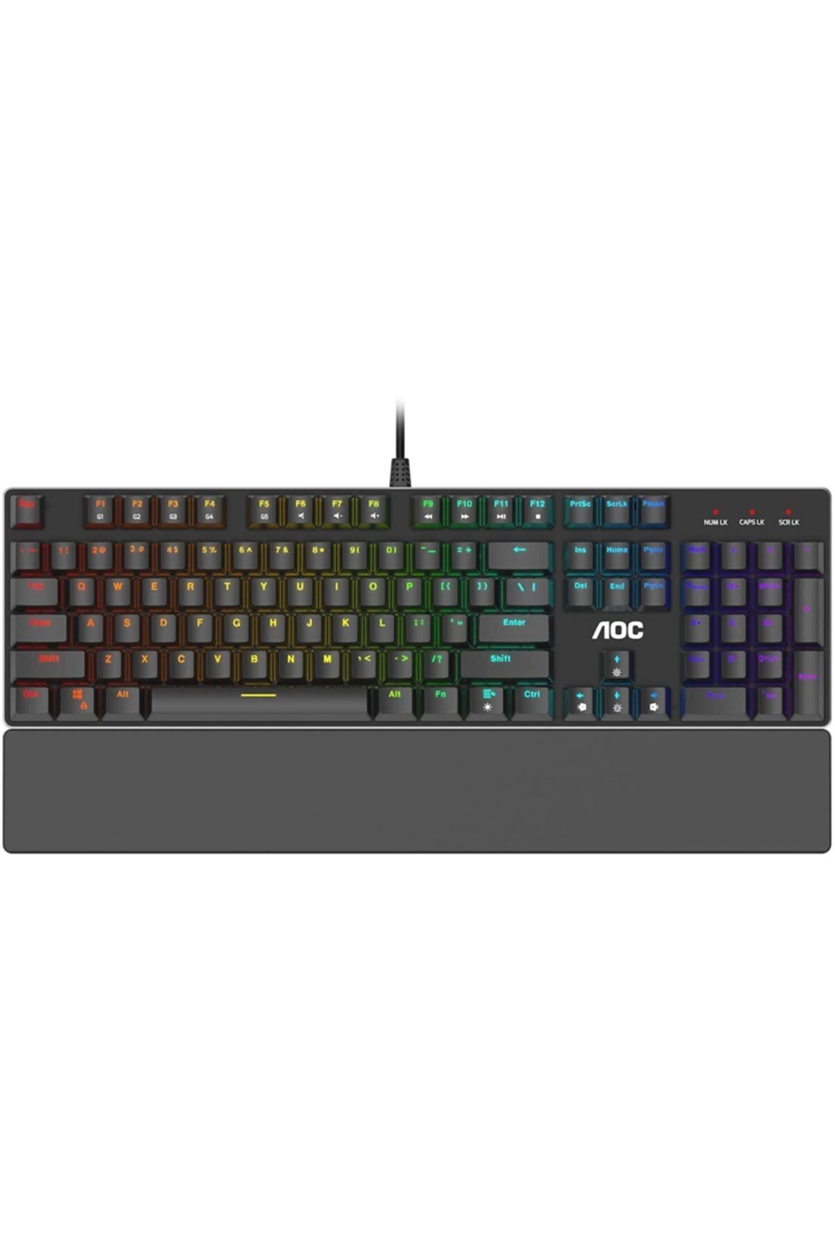 AOC Gk500 Kablolu Outemu Red Switch Mekanik Rgb Gaming Q Klavye GK500