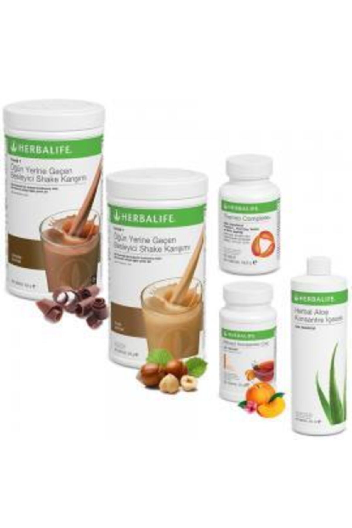 Herbalife Formül 1 Çikolatalı Ve Fındıklı Shake , Aloe Vera Suyu , Şeftali Aromalı Çay 50 Ml ,thermo Complete