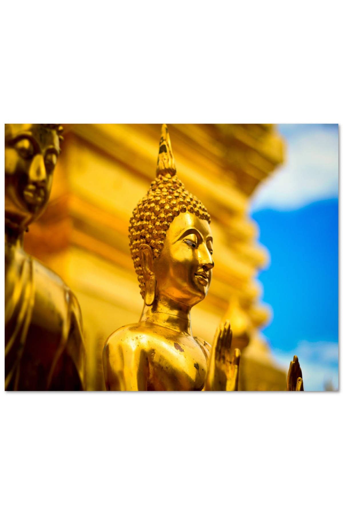 Cakatablo Ahşap Tablo Tayland Gautama Buda Heykeli (50x70 Cm Boyut)