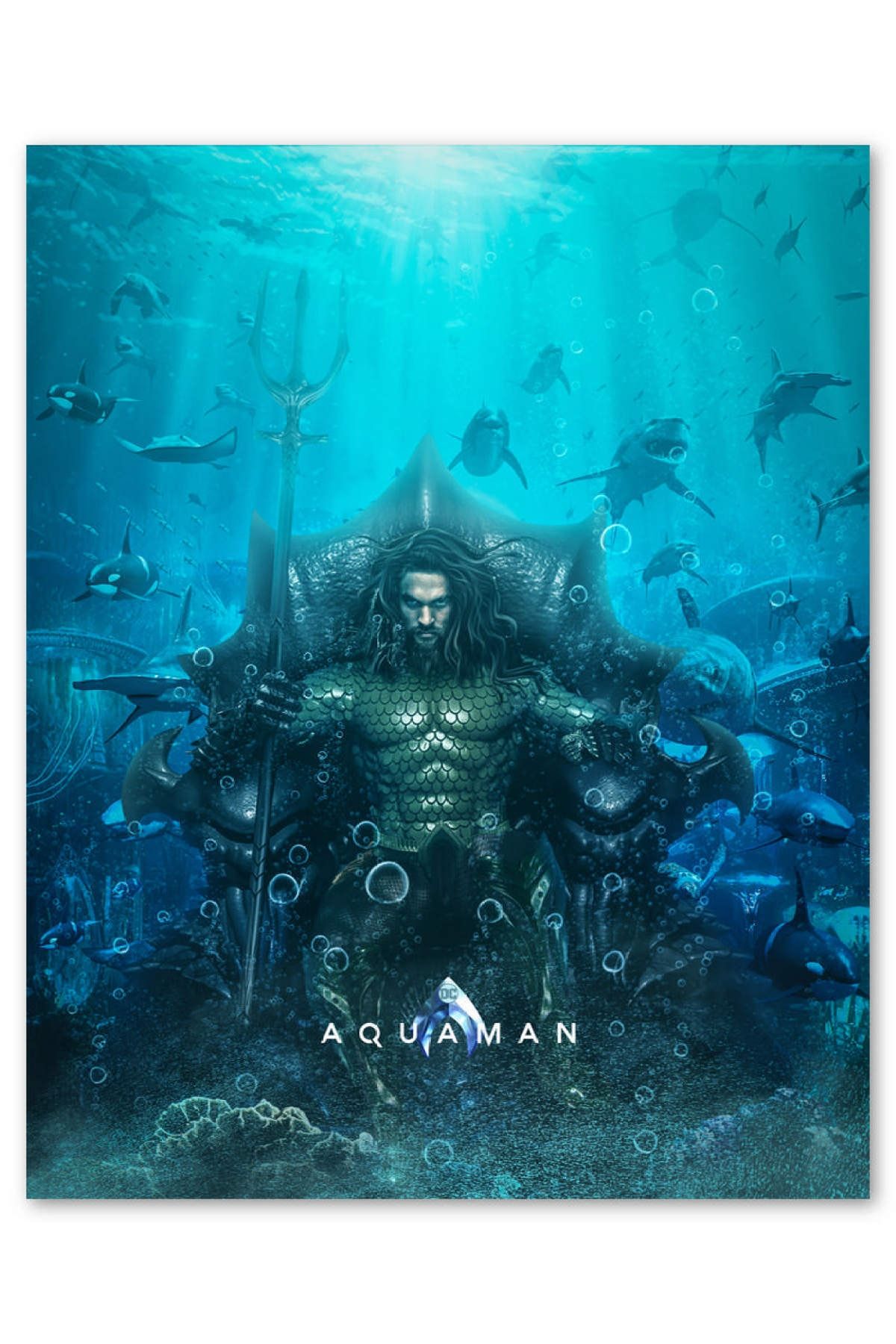 Cakatablo Ahşap Tablo Aquaman Afiş Görseli (25x35 Cm Boyut)