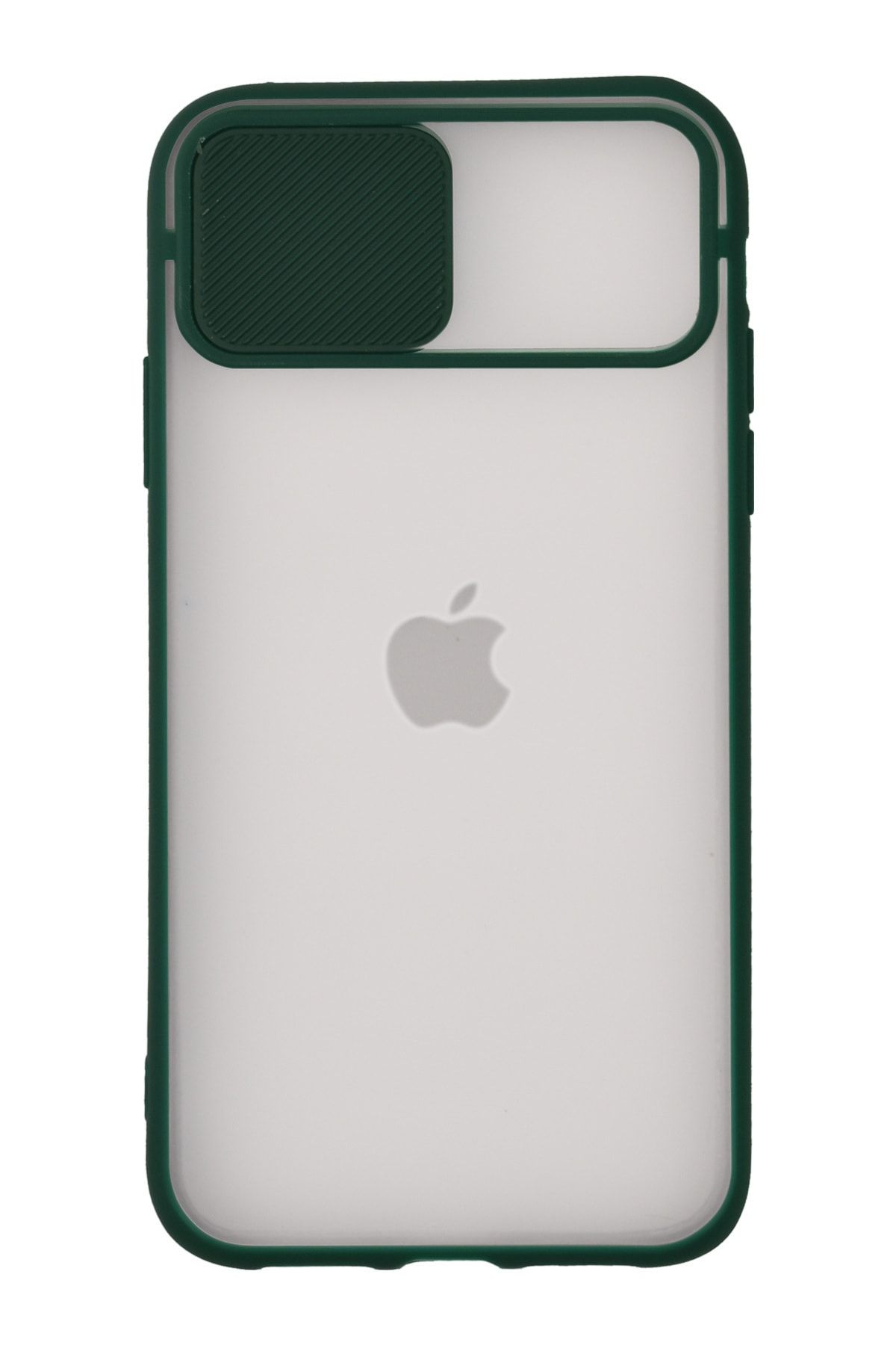 CaseArt Yeşil Apple Iphone Xs Max Kapak Lensi Açılır Kapanır Kamera Korumalı Silikon Kılıf