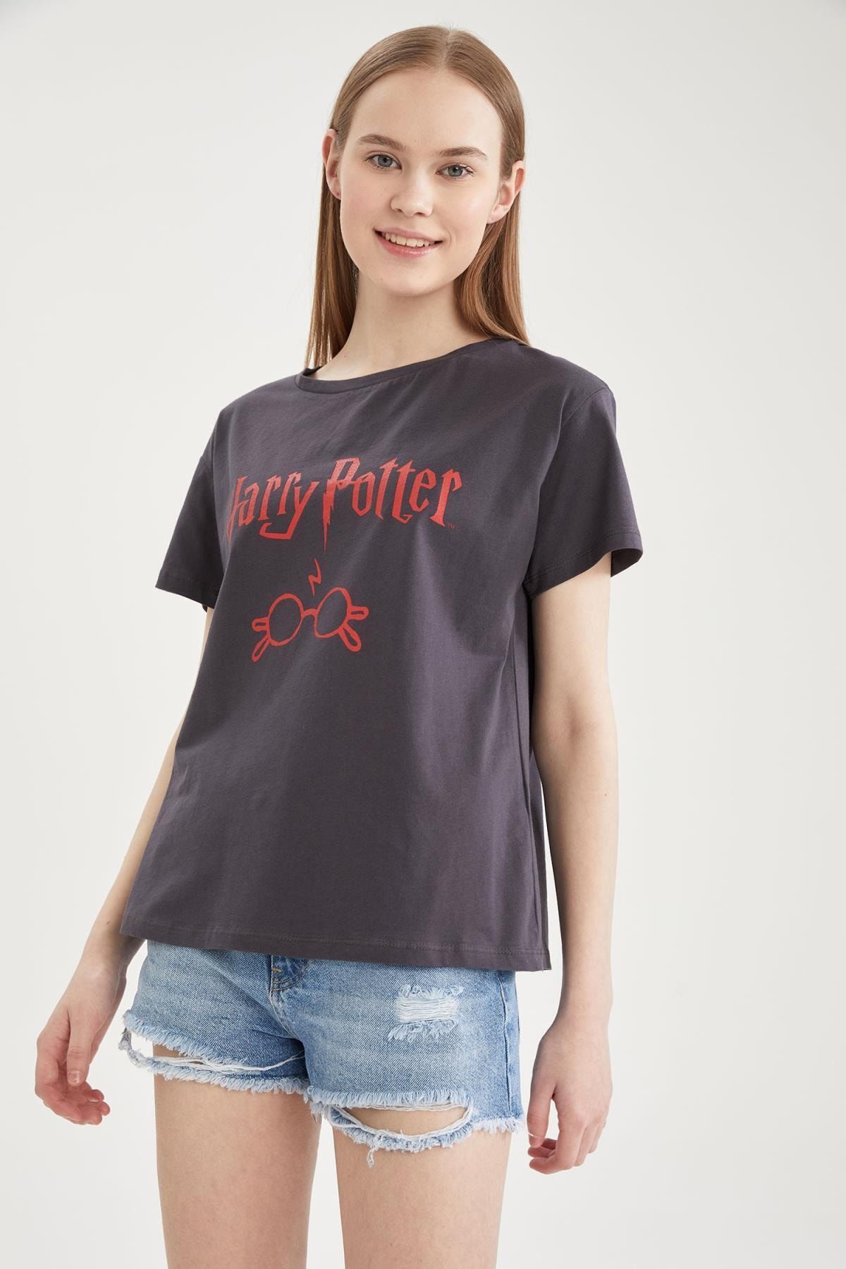 Defacto Coool Harry Potter Lisanslı Relax Fit Kısa Kollu Tişört