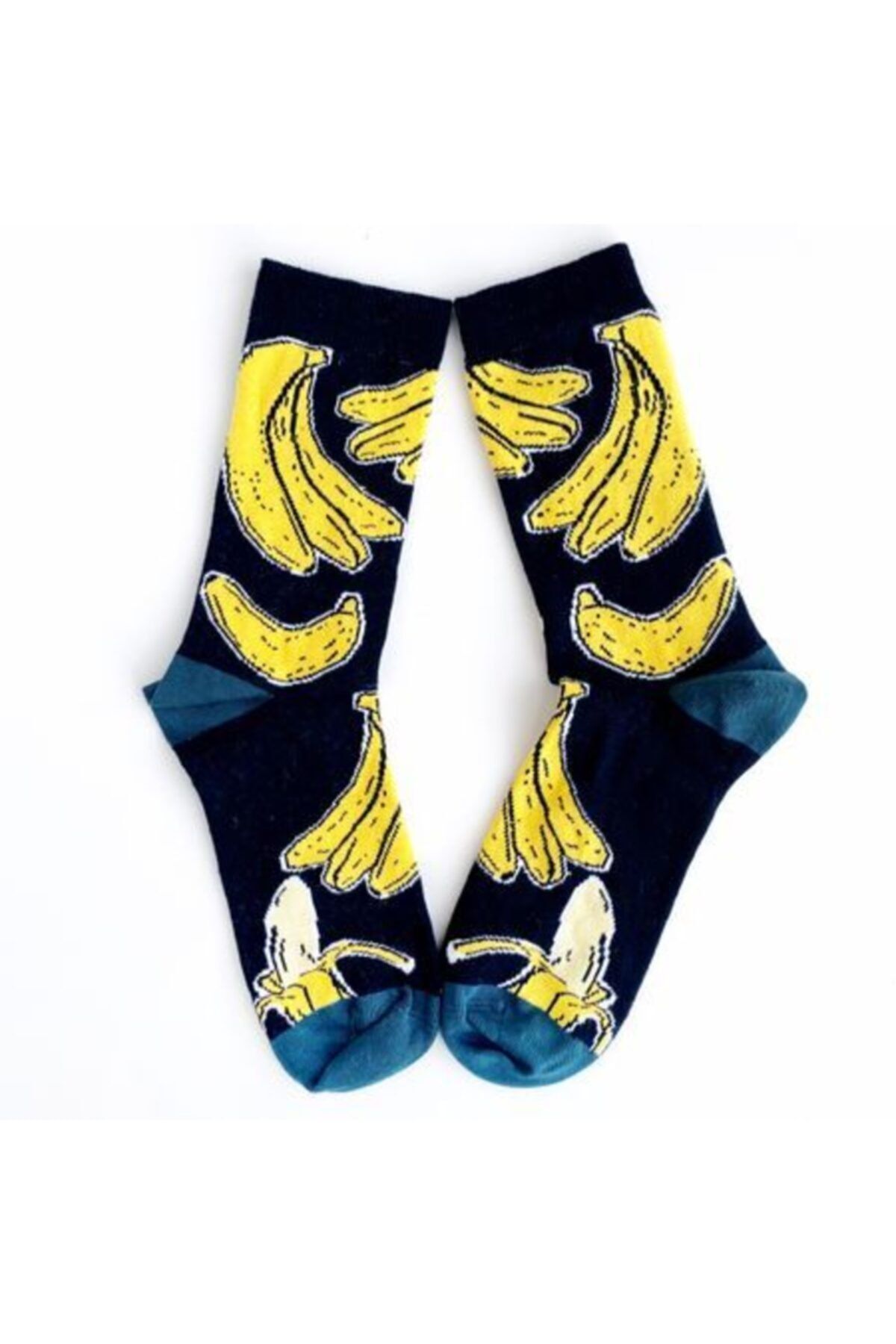 Bikutumutluluk Hediyelik - N445 Sarı- Siyah Muz Çorap