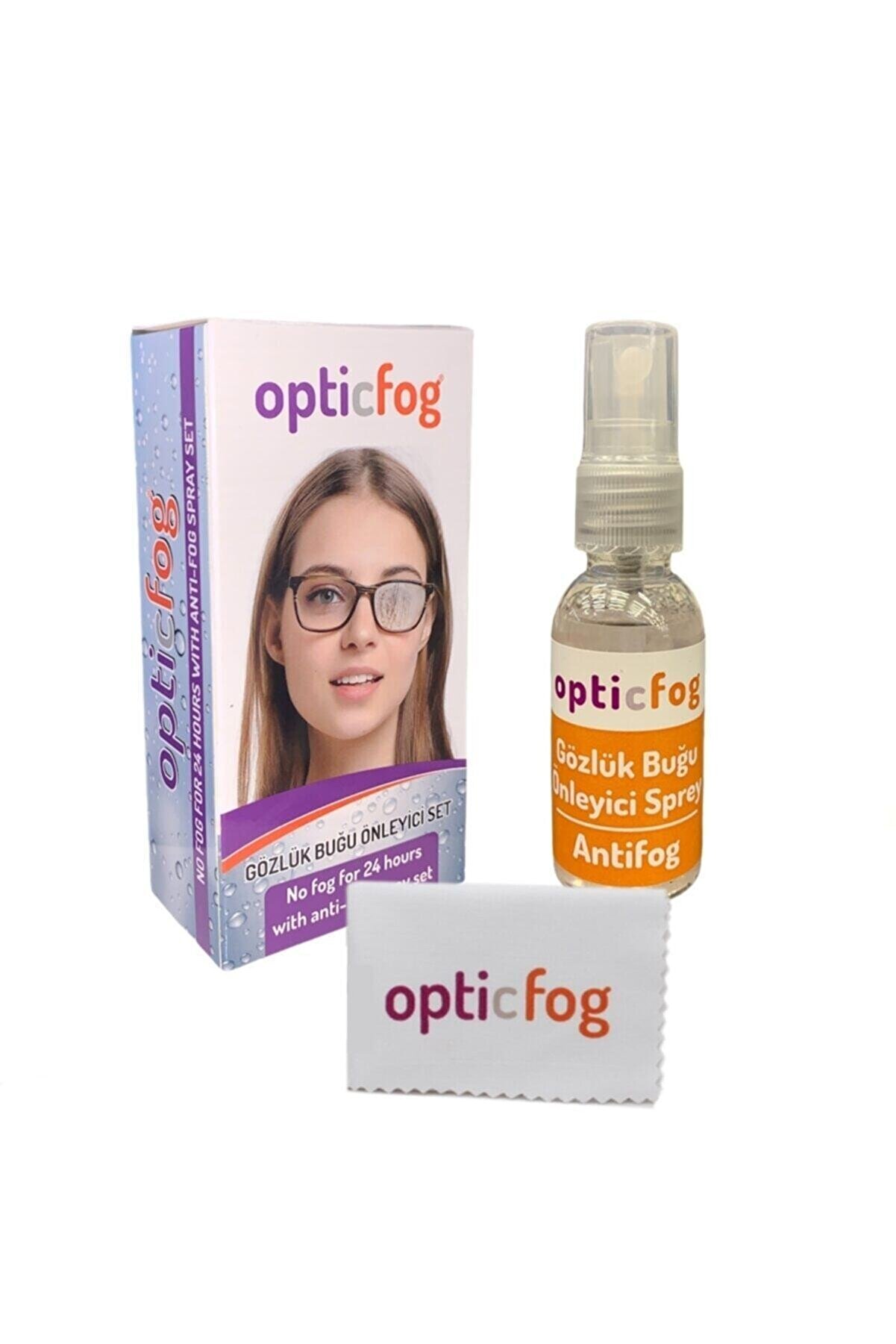 JULIANO Opticfog Gözlük Buğu-buhar Önleyici Antifog Set 30 ml + Gözlük Dezenfektan Temizleme Seti Hediye