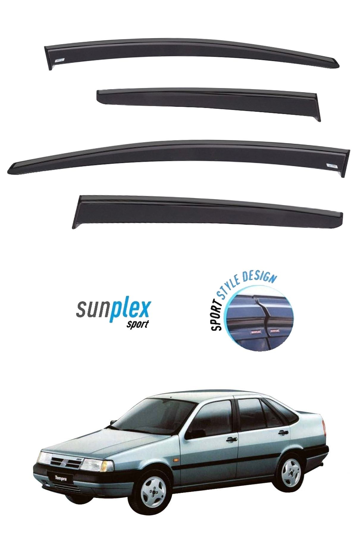 SUNPLEX Fiat Tempra Araca Özel Cam Rüzgarlığı Marka Mugen 4'lü
