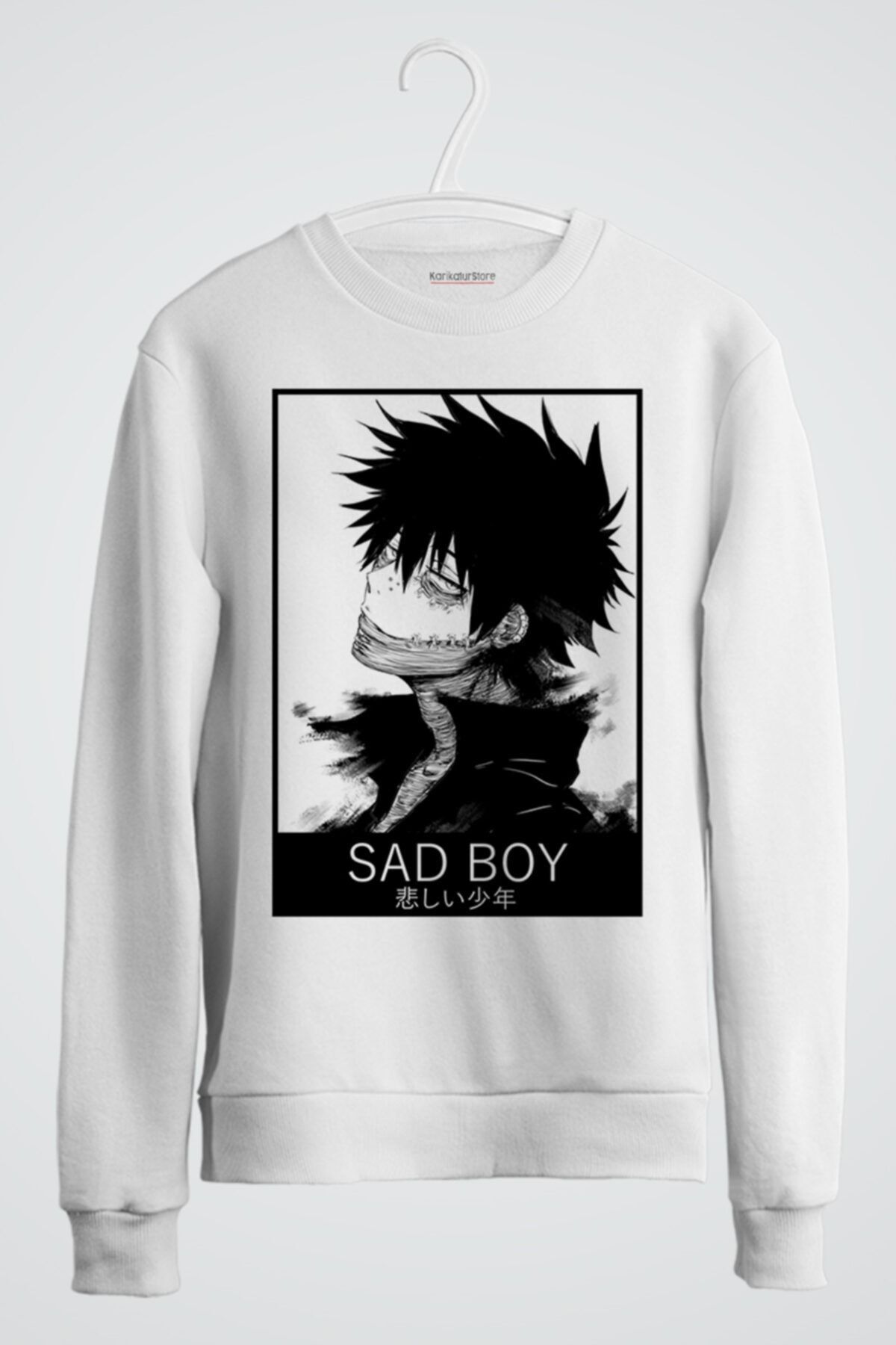 karikatürstore Dabi Sad Boy Boku No Hero Academia Anime Baskılı Sweatshirt