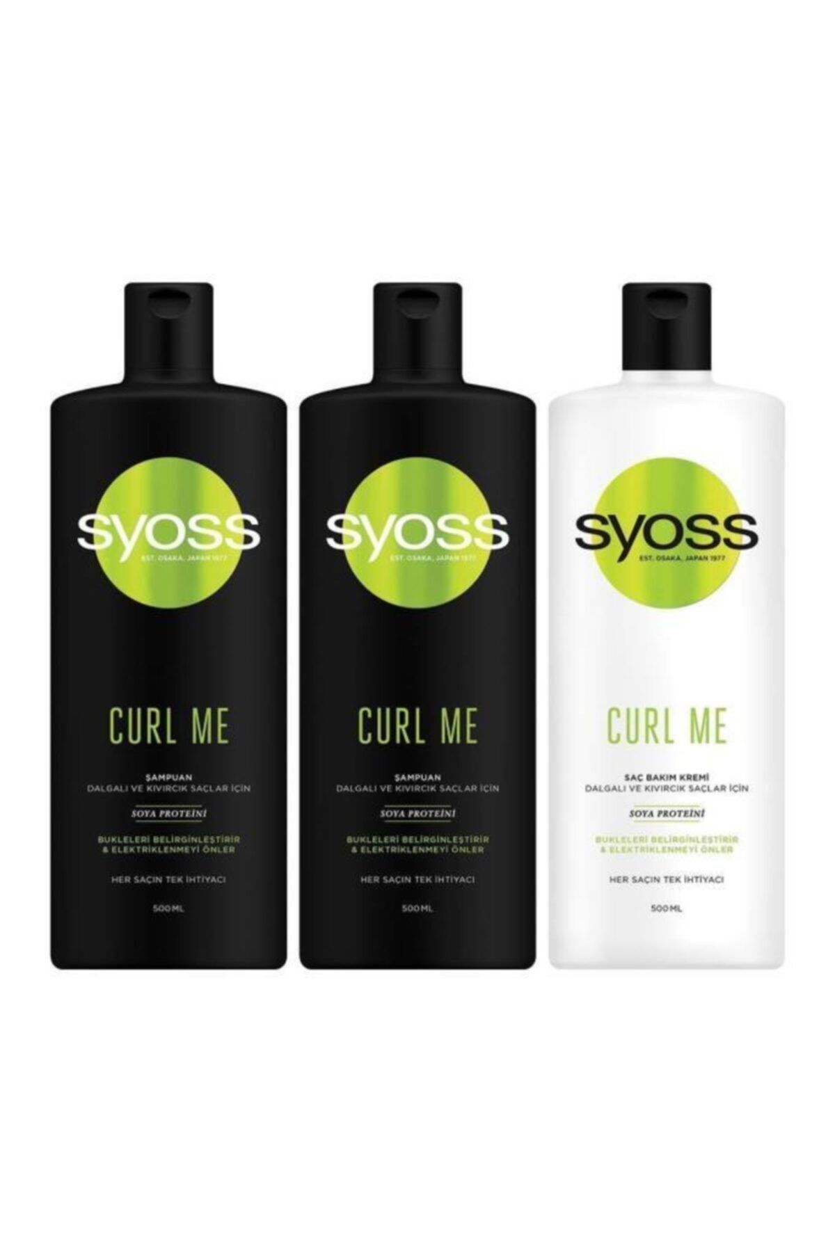 Syoss Curl Me Bukle Belirginleştirici Şampuan 500ml X2 Adet + Saç Kremi 500ml