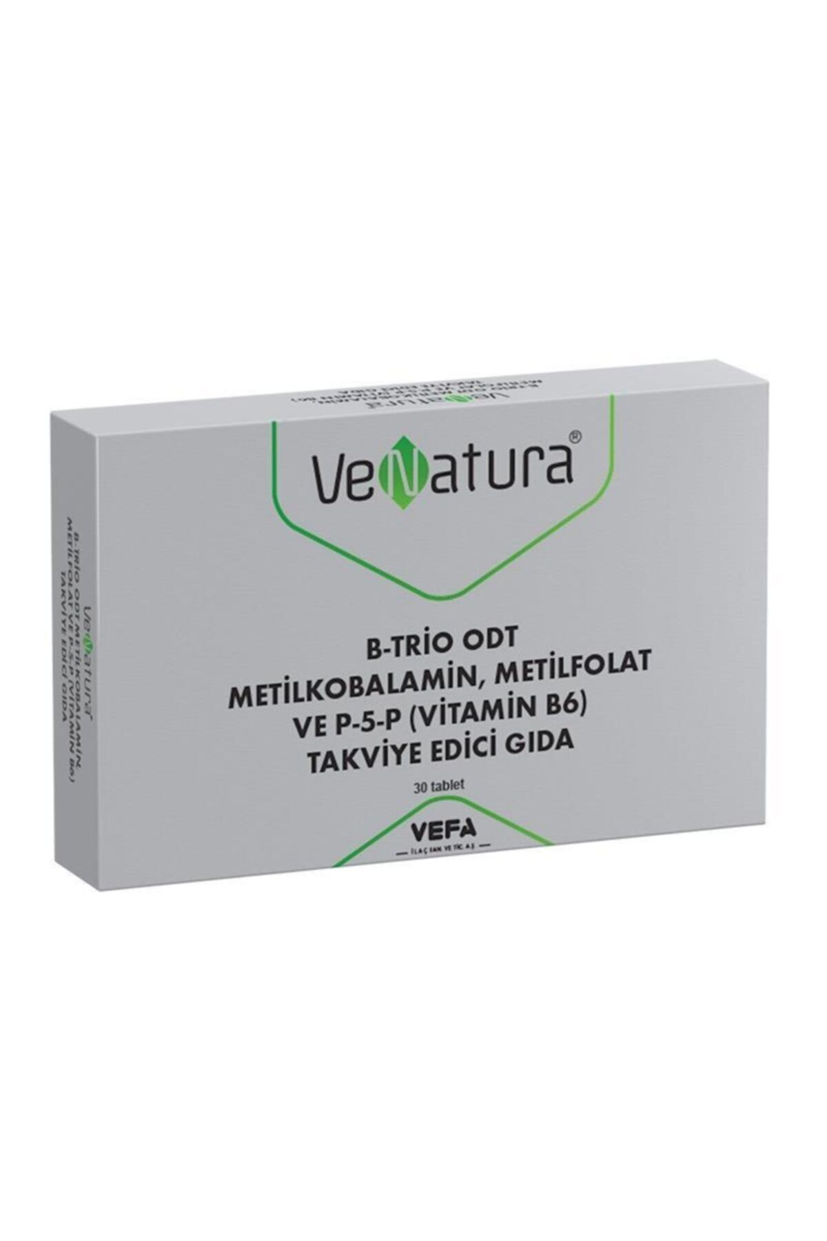 Venatura B-trio Odt Metilkobalamin, Metilfolat Ve P-5-p Takviye Edici Gıda 30 Tablet