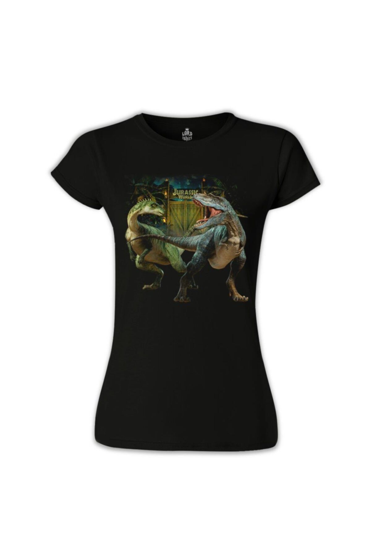 Lord T-Shirt Kadın Siyah Jurassic World II Tshirt BS-620