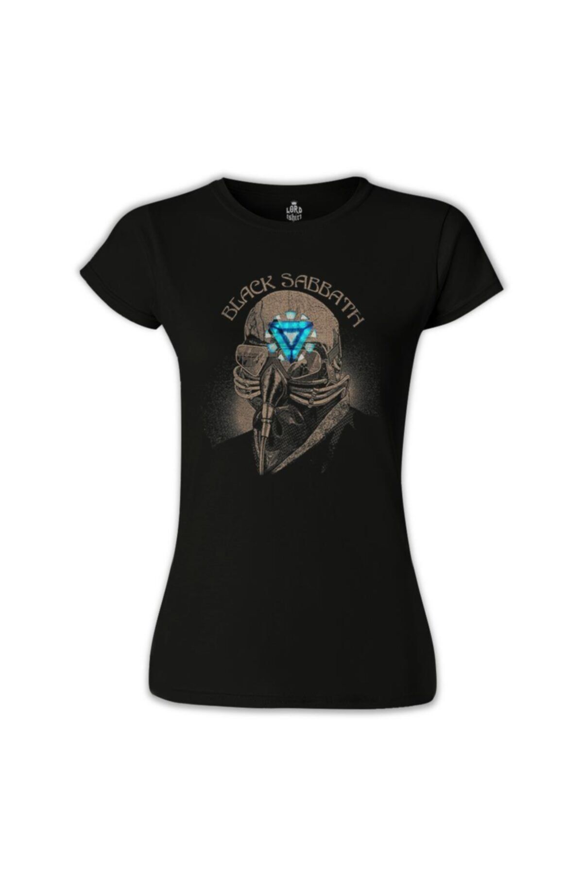 Lord T-Shirt Kadın Siyah Black Sabbath Arc Reactor Tshirt - BS-636