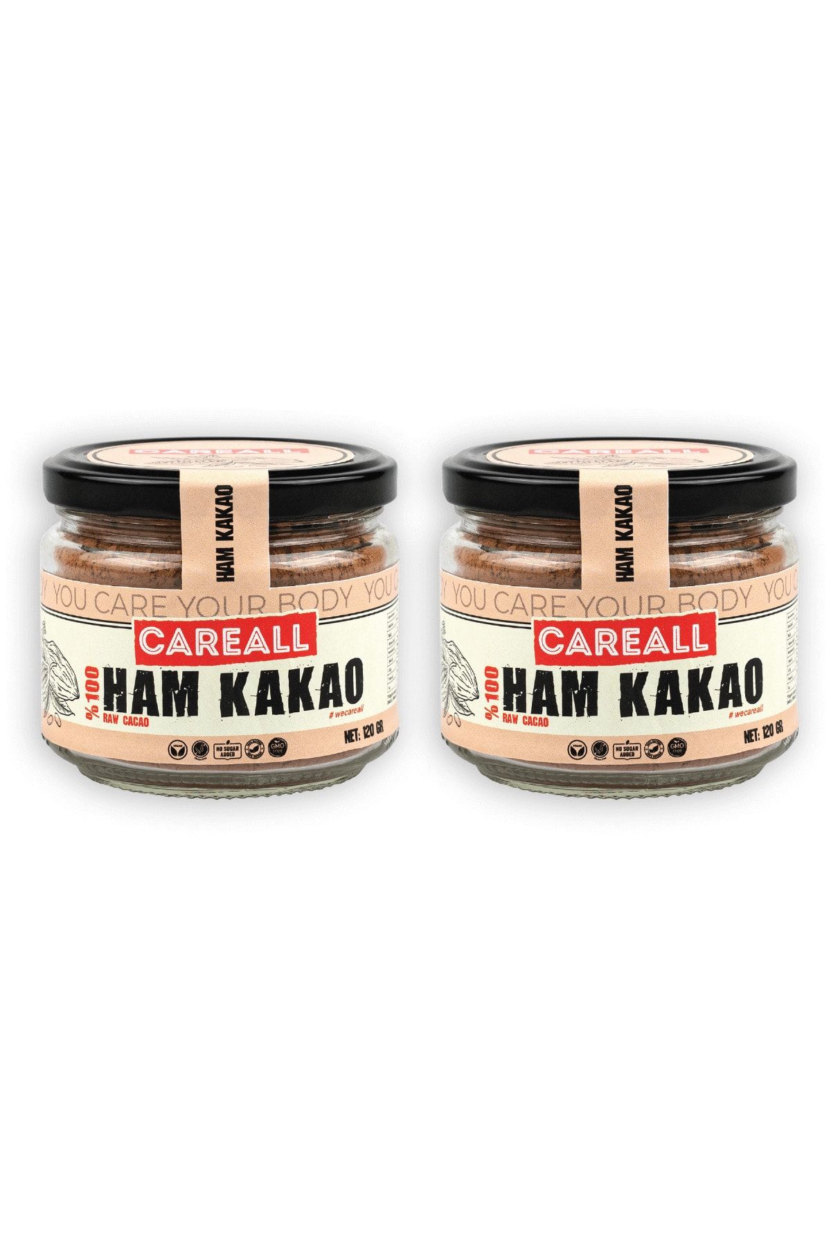 CAREALL %100 Naturel Ham Kakao 2'li Paket 2x120 Gr