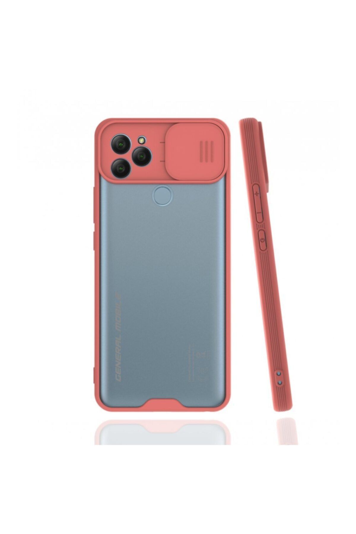 lionmycase General Mobile Gm 21 Kılıf Kamera Koruma Sürgülü Lens Kapak Silikon Koruyucu