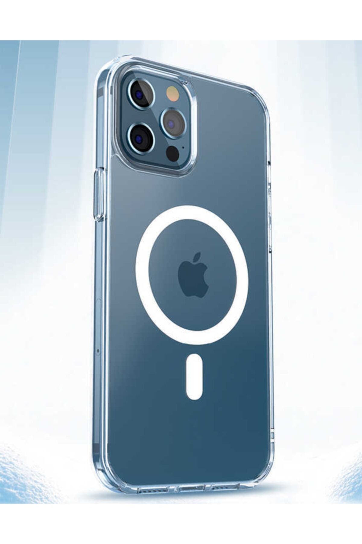 Cep prime Iphone 13 Pro Max Kılıf Wiwu Magsafe Mıknatıslı Ultra Ince Kristal Kapak Lisanslı