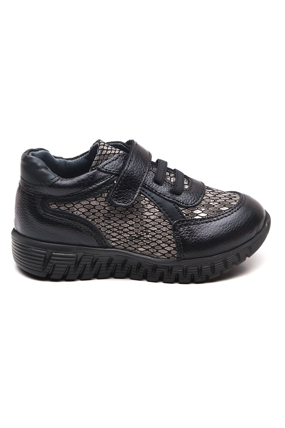 Minipicco Kız Çocuk Siyah Deri Ortopedik Destekli Ayakkabı