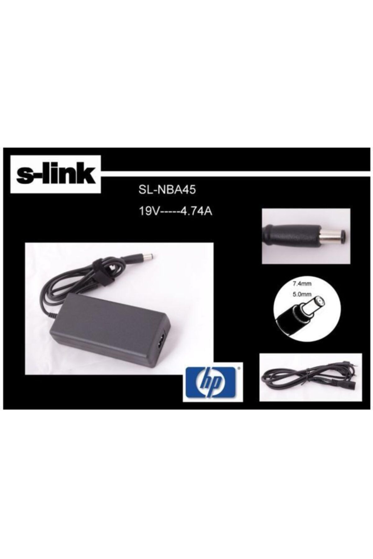 S-Link SL-NBA45 19v 4.74a 7.4-5.0 Notebook Adaptörü