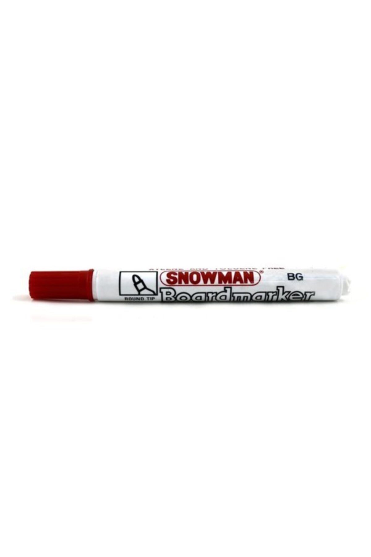 Snowman Boardmarker Bg-12 Kırmızı Yuvarlak Uç 12'li Kutu