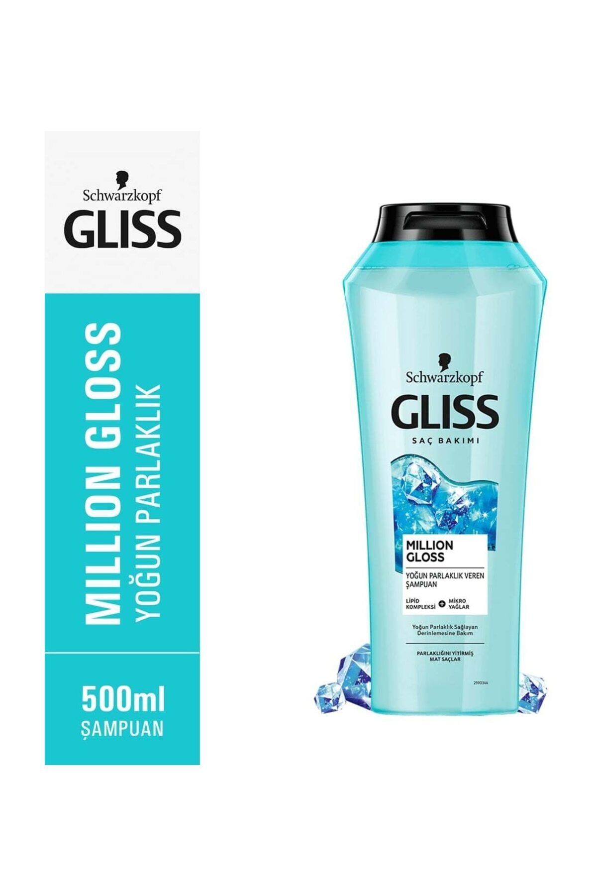 Gliss Million Gloss Yoğun Parlaklık Veren Şampuan - Lipid Kompleksi Ve Mikro Yağlar Ile 500 ml