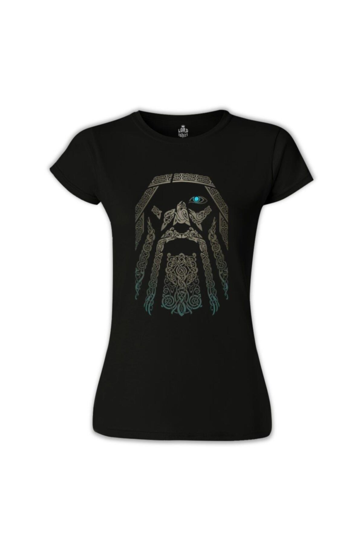Lord T-Shirt Kadın Vikings - Odin Siyah  Tshirt