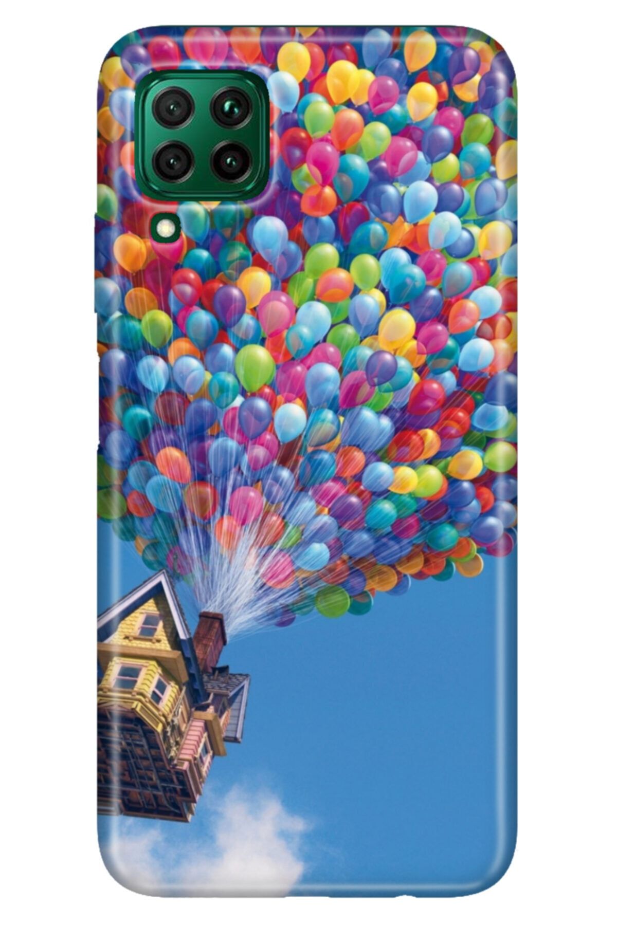 Cekuonline P40 Lite Kılıf Colored Desenli Silikon Balonlu Ev