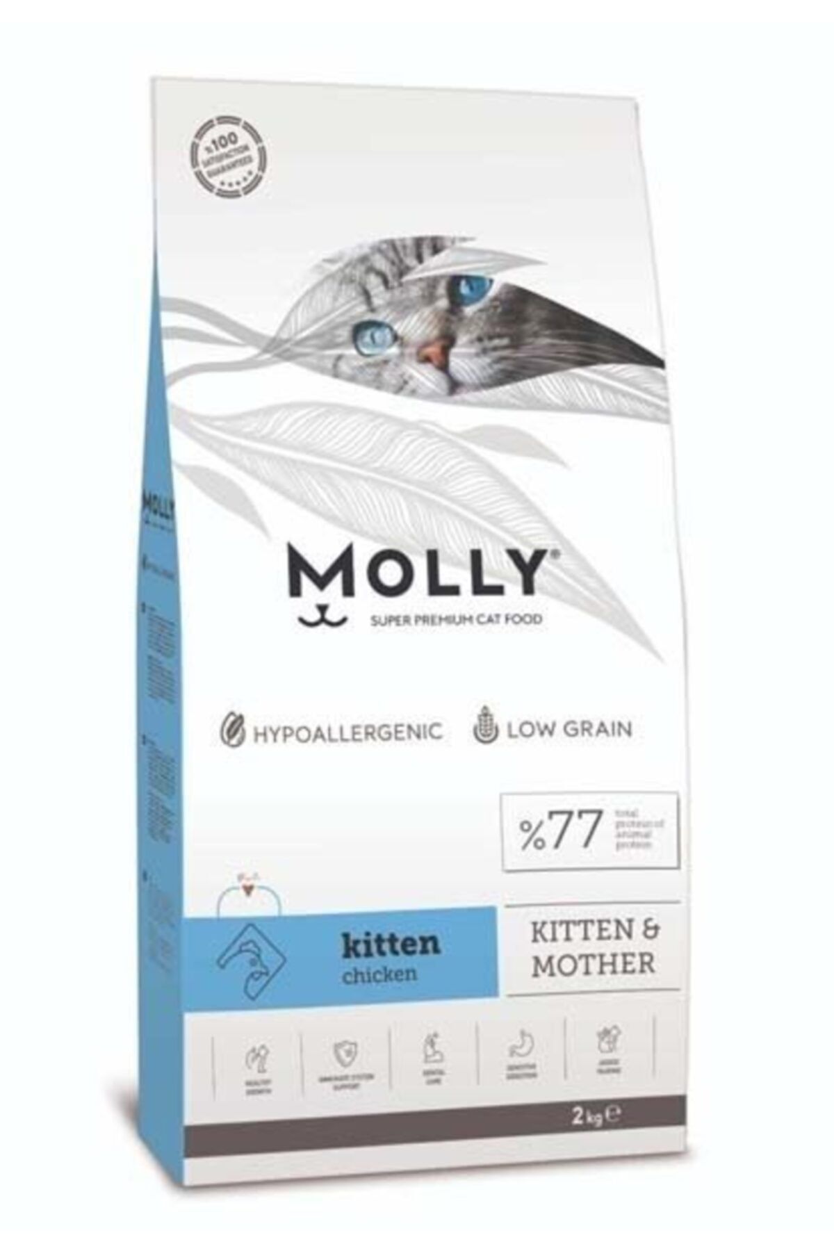 Molly Düşük Tahıllı Hipoalerjenik Tavuklu Kitten Yavru Kedi Maması 2 Kg