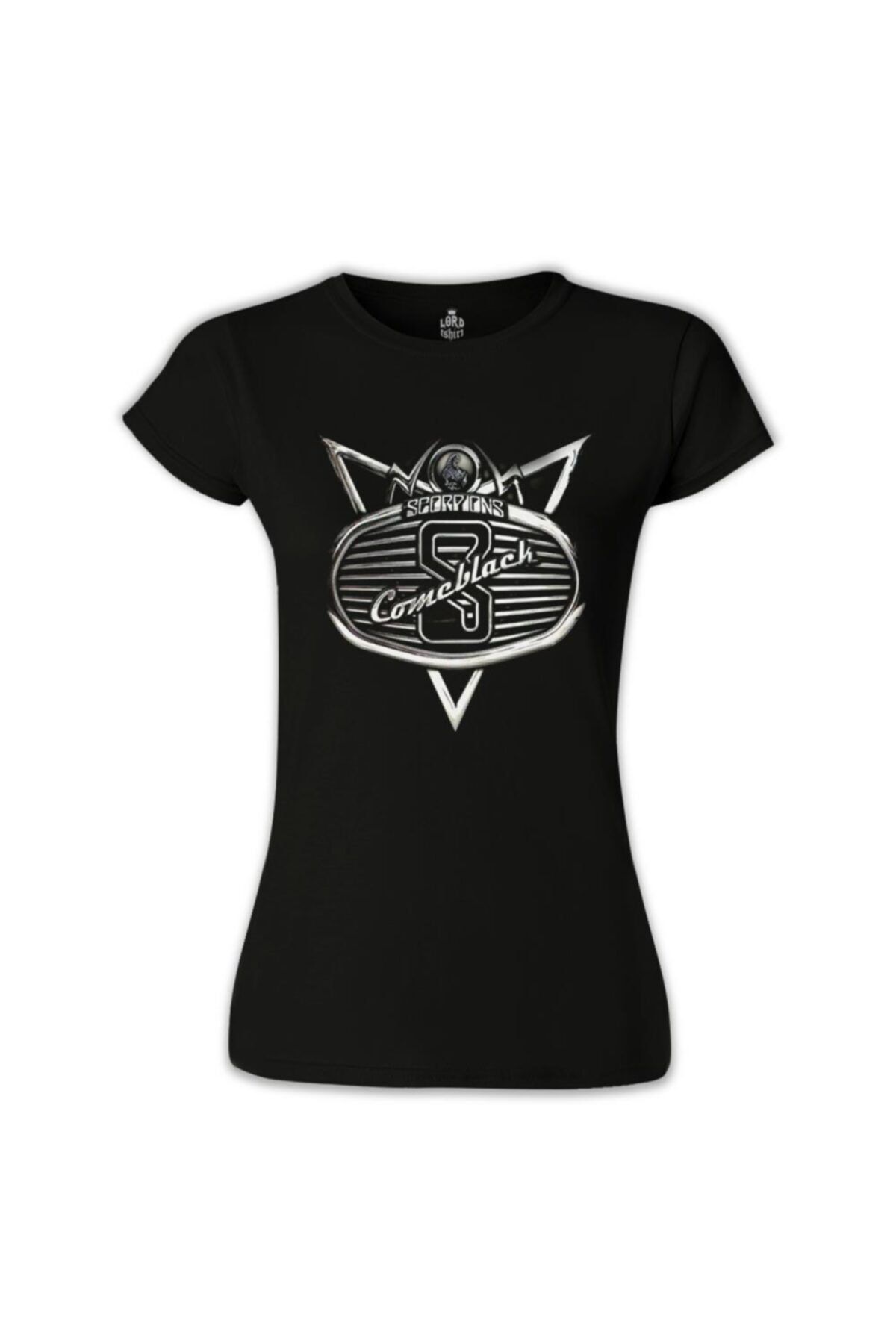 Lord T-Shirt Kadın Siyah Scorpions Tshirt