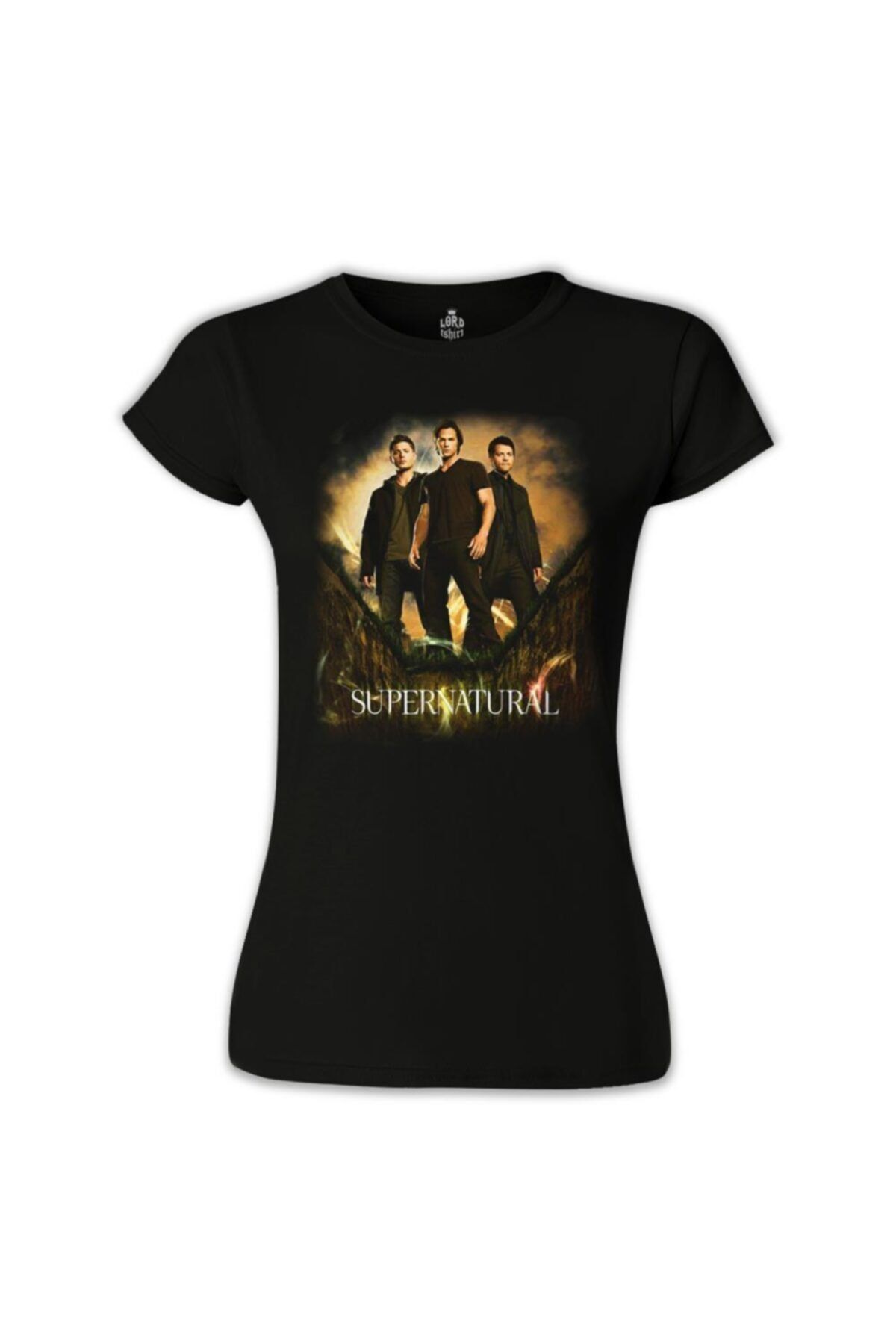 Lord T-Shirt Kadın Supernatural Siyah Tshirt
