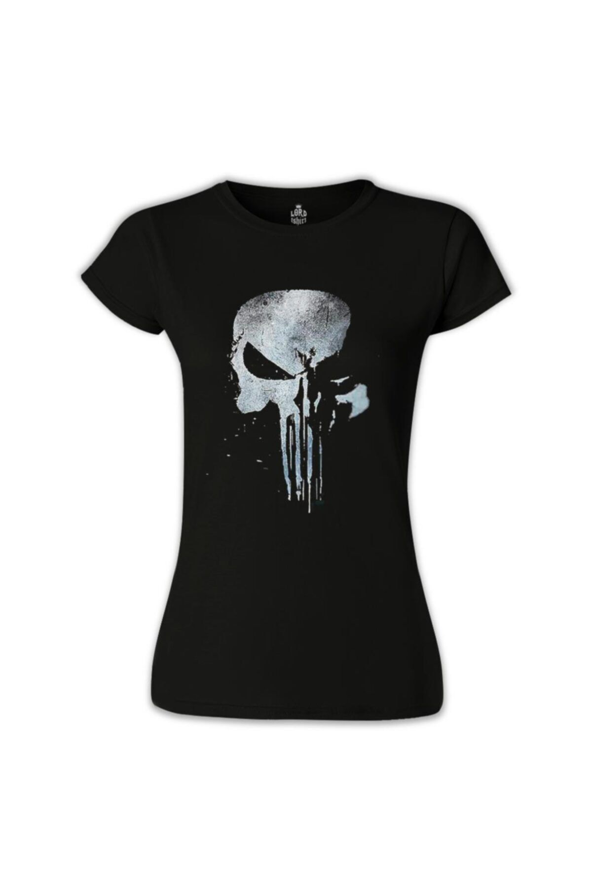 Lord T-Shirt Kadın Siyah Punisher - Logo 2 T-Shirt