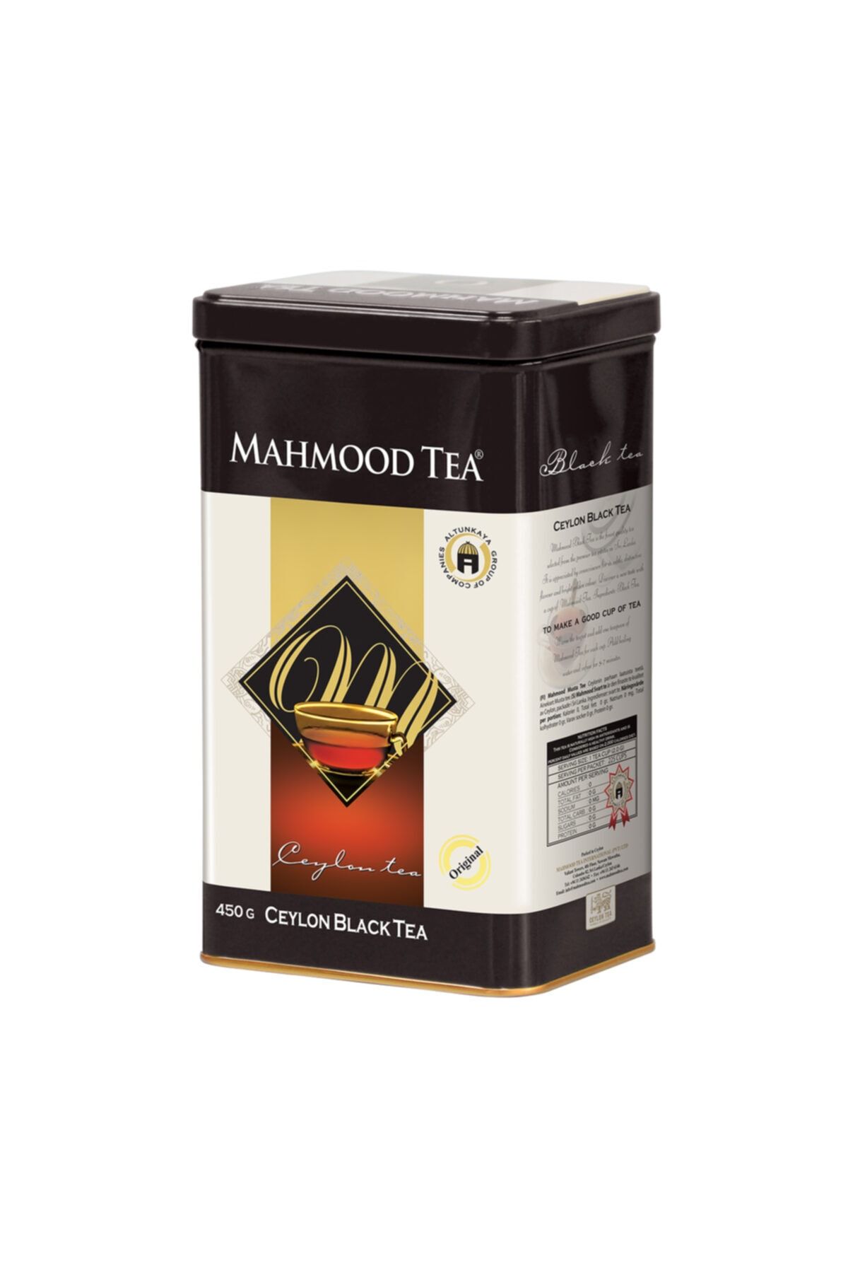 Mahmood Tea Ithal Saf Seylan Siyah Ceylon Dökme Çay Teneke Kutu 450 gr