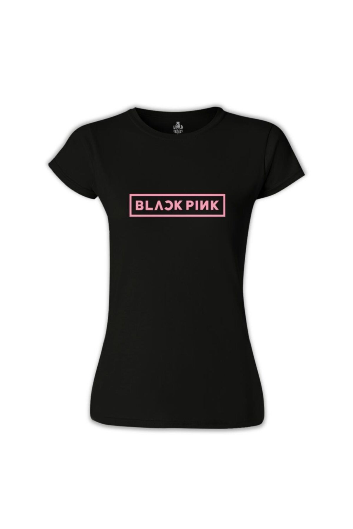 Lord T-Shirt Black Pink - Logo Siyah Kadın Tshirt