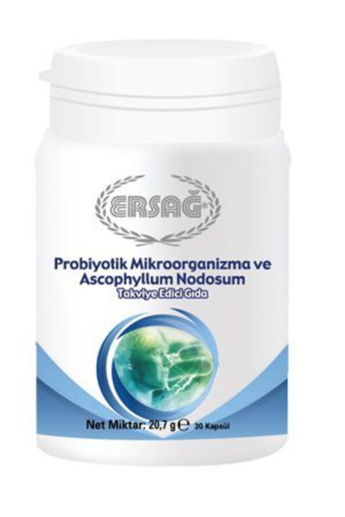 Ersağ Probiyotik Mikroorganizma Ve Ascophyllum Nodosuml Takviye Edici Gıda 30 Kapsül