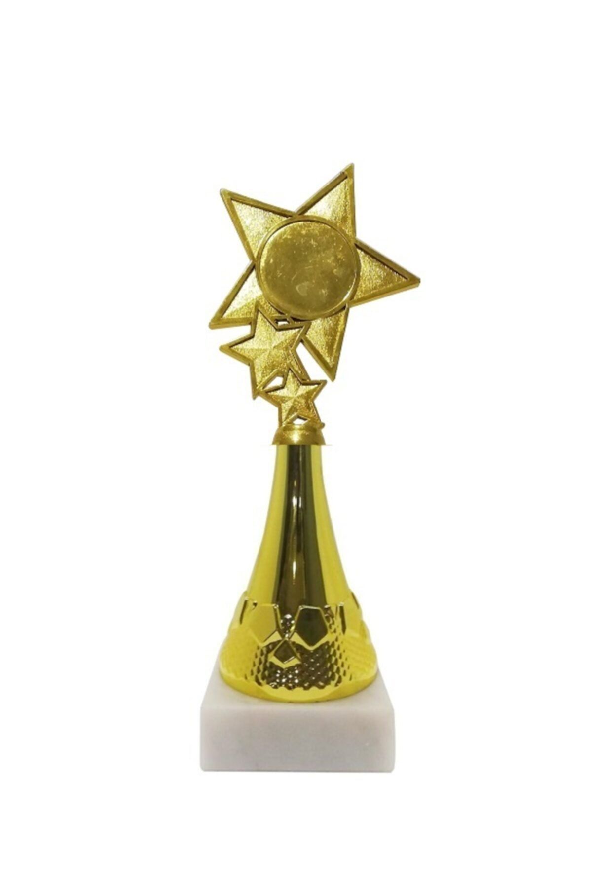 ASOS Mermer Kaideli Altın Renk Yıldız Figürlü Ödül Kupası 31 cm