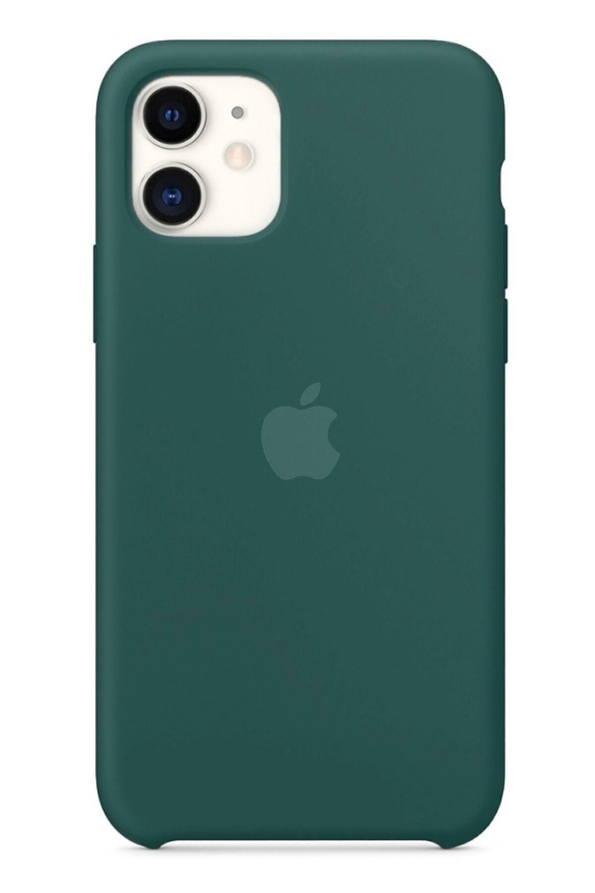Ebotek Iphone 11 Silikon Kılıf Çam Yeşil Uyumlu