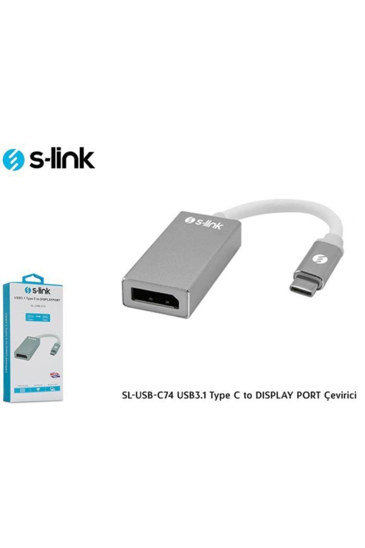 S-Link Sl-usb-c74 Usb3.1 Type C To Dısplay Port