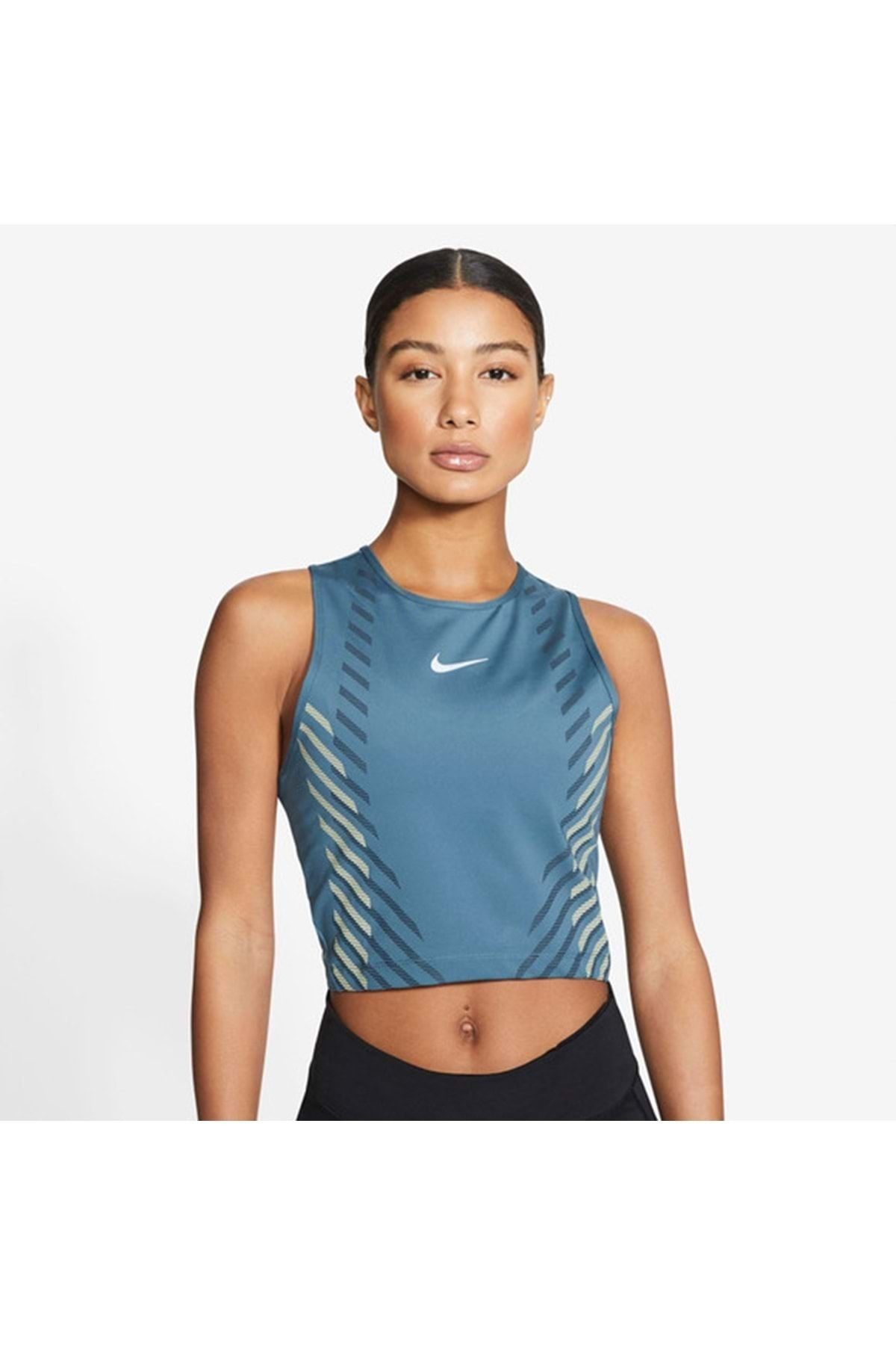 Nike Kadın Spor Atlet W Nk Run Away Top - Nıke - Run Away Top - Yeşil - L