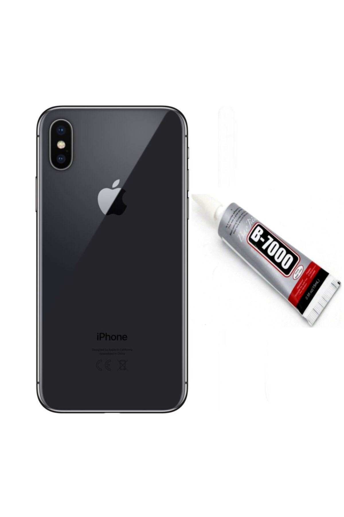 instatech Apple Iphone Xs Max Arka Kapak Batarya Pil Kapağı + Yapıştırıcı Hediye - Space Gray