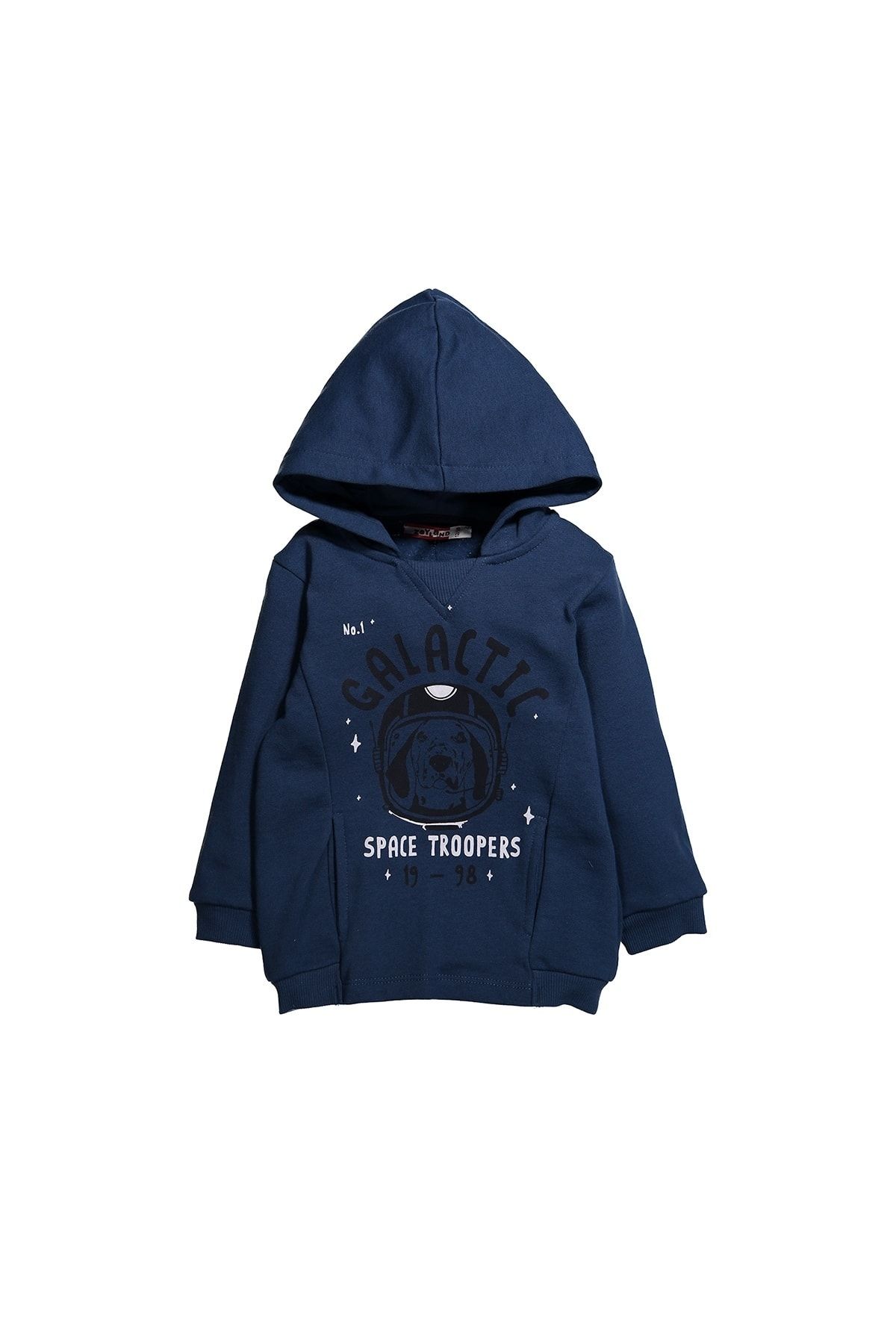 Zeyland Erkek Bebek Baskılı Kapüşonlu Sweatshirt (9ay-4yaş)