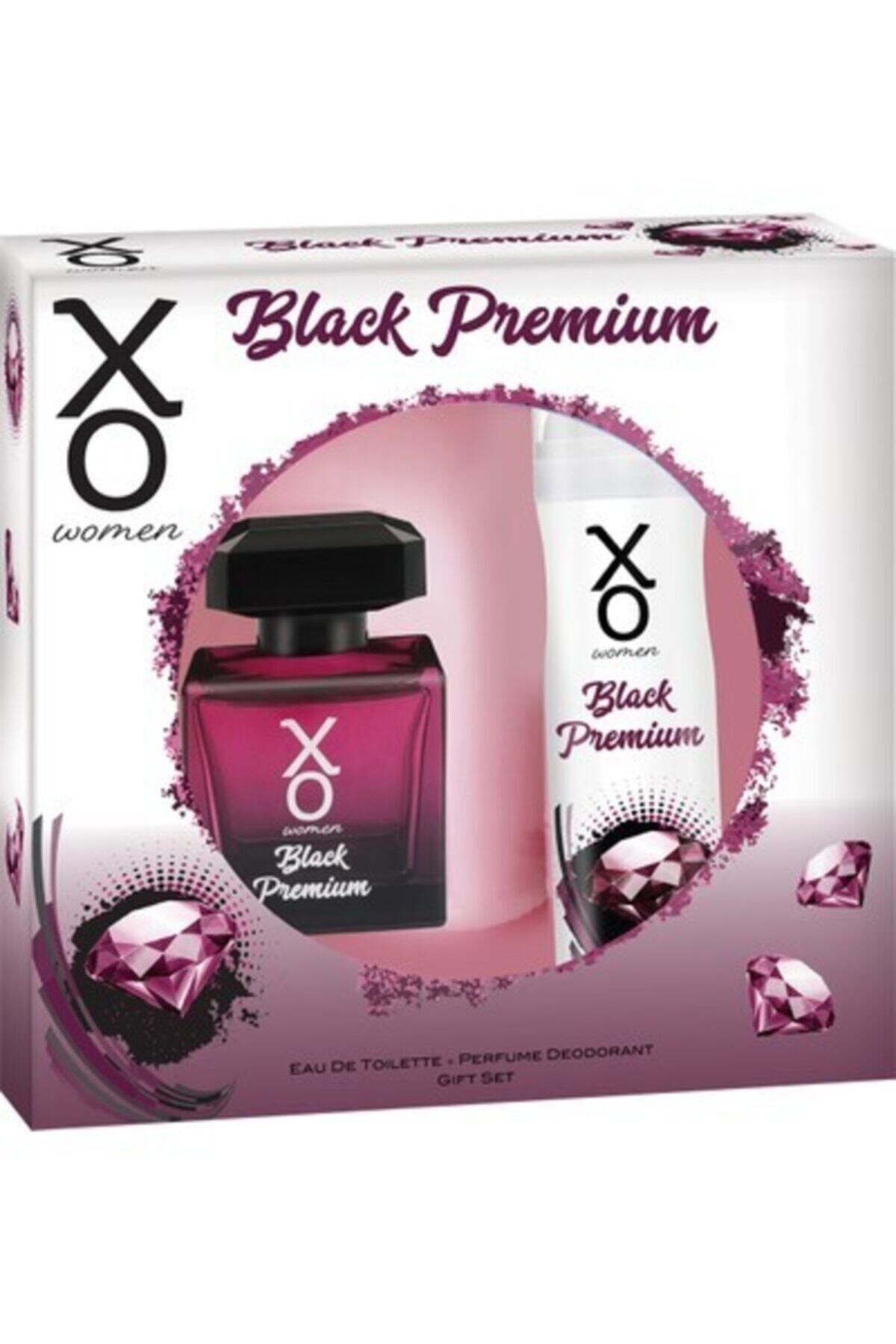 Xo Black Premium Kadın Parfüm Seti 100 Ml Edt + 125 Ml Deodorant Ikili Set