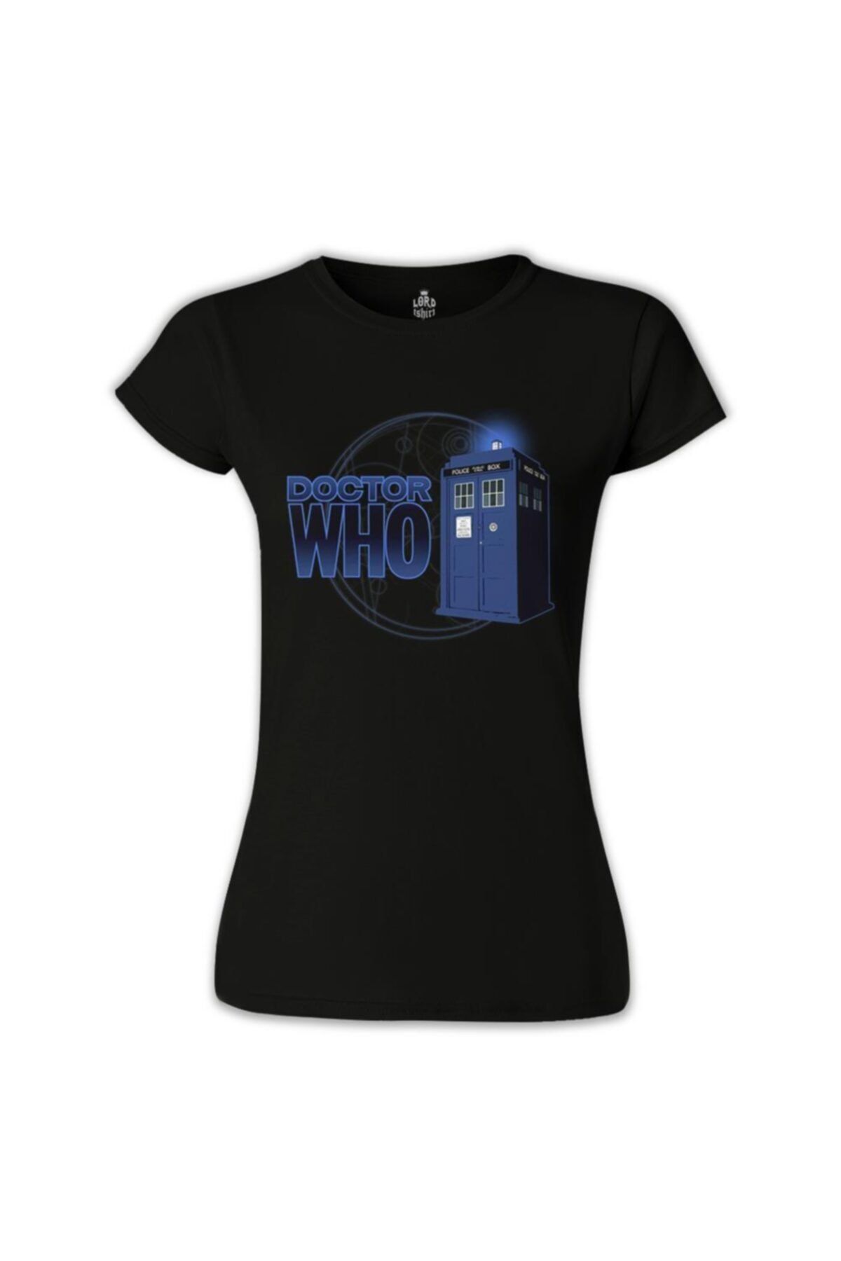 Lord T-Shirt Kadın Siyah Doctor Who - Phone Box Tshirt