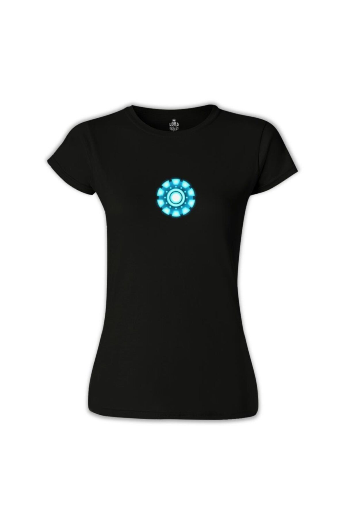 Lord T-Shirt Kadın Siyah Arc Reactor 2 Tshirt