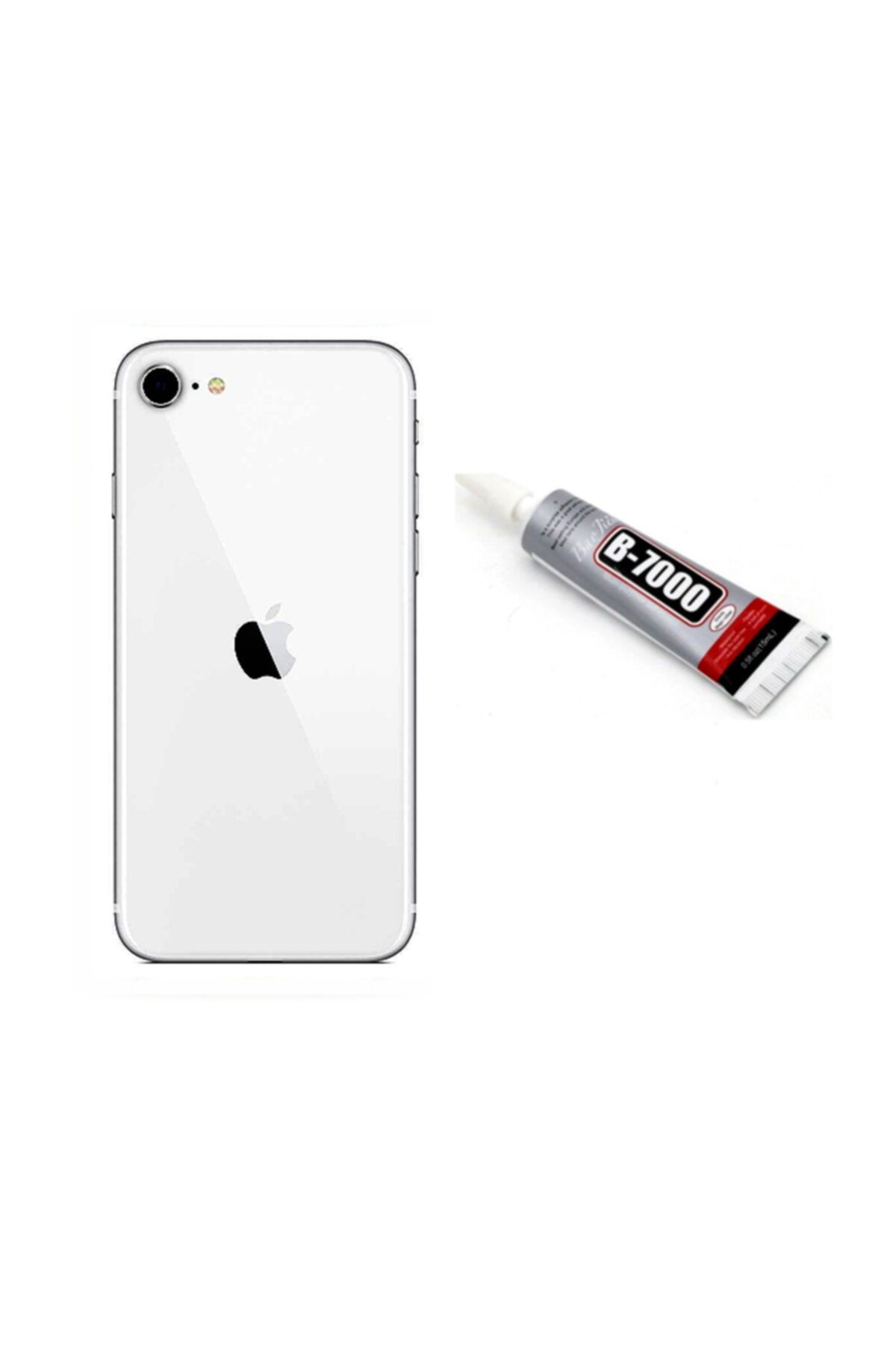 instatech Apple Iphone Xr Arka Kapak Batarya Pil Kapağı + Yapıştırıcı Hediye - Beyaz