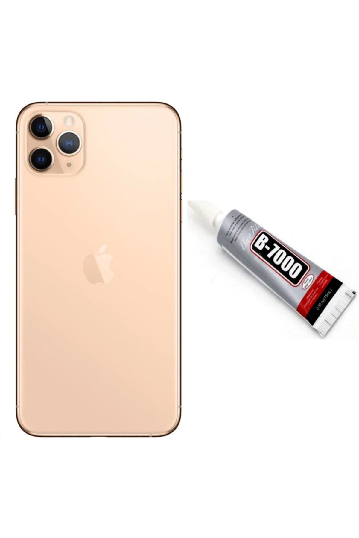 instatech Apple Iphone 12 Pro Max Arka Kapak Batarya Pil Kapağı + Yapıştırıcı Hediye - Gold