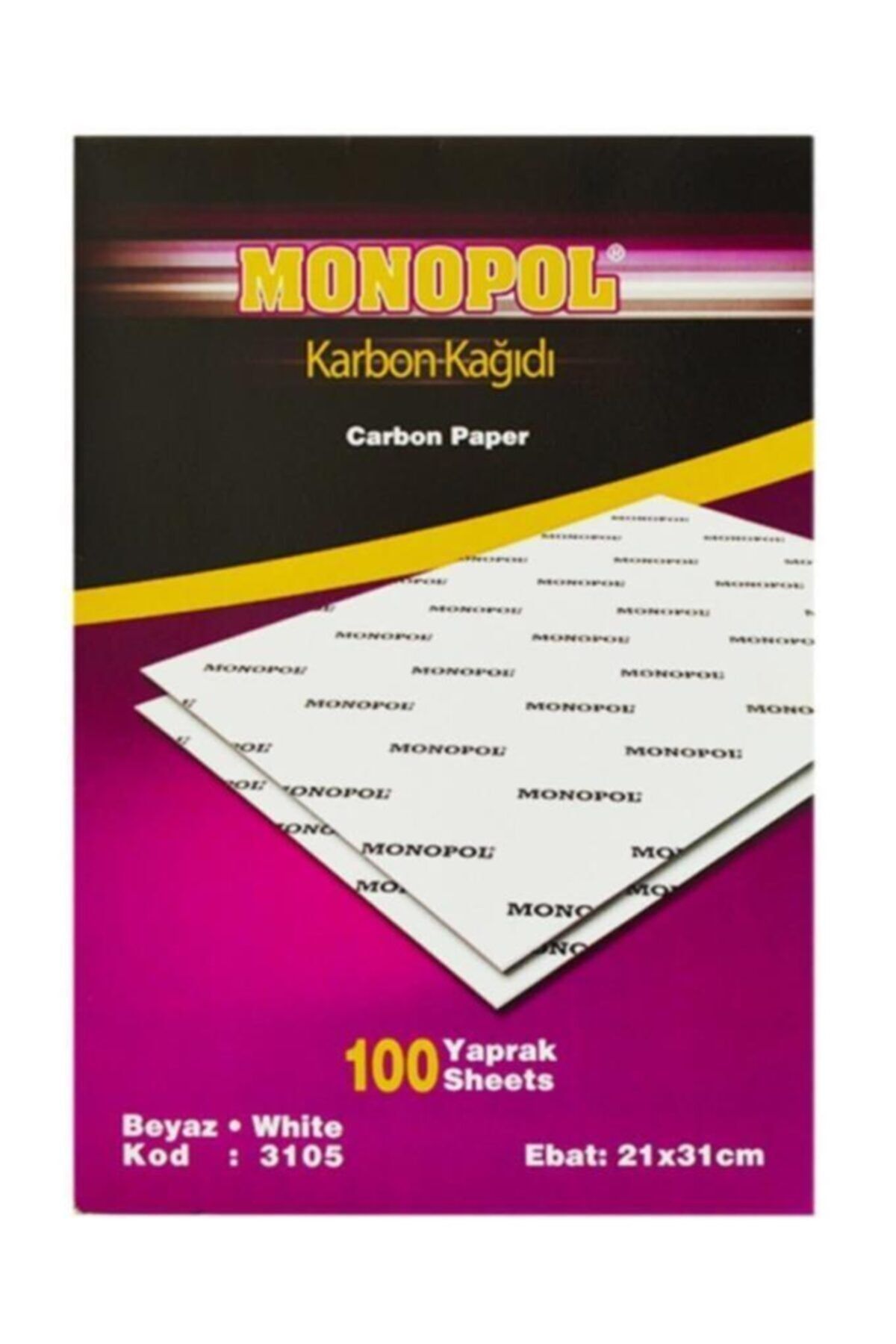 Monopol Karbon Kağıdı 100 Lü A4 Beyaz 3105
