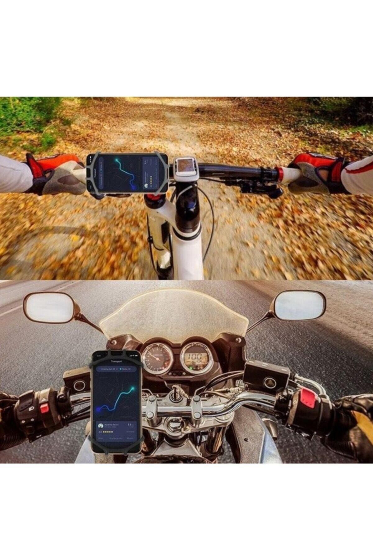 Tam12 360° Universal Bisiklet Telefon Tutucu Motorsiklet Direksiyon Silikon Gidon Tutucu Aparatı