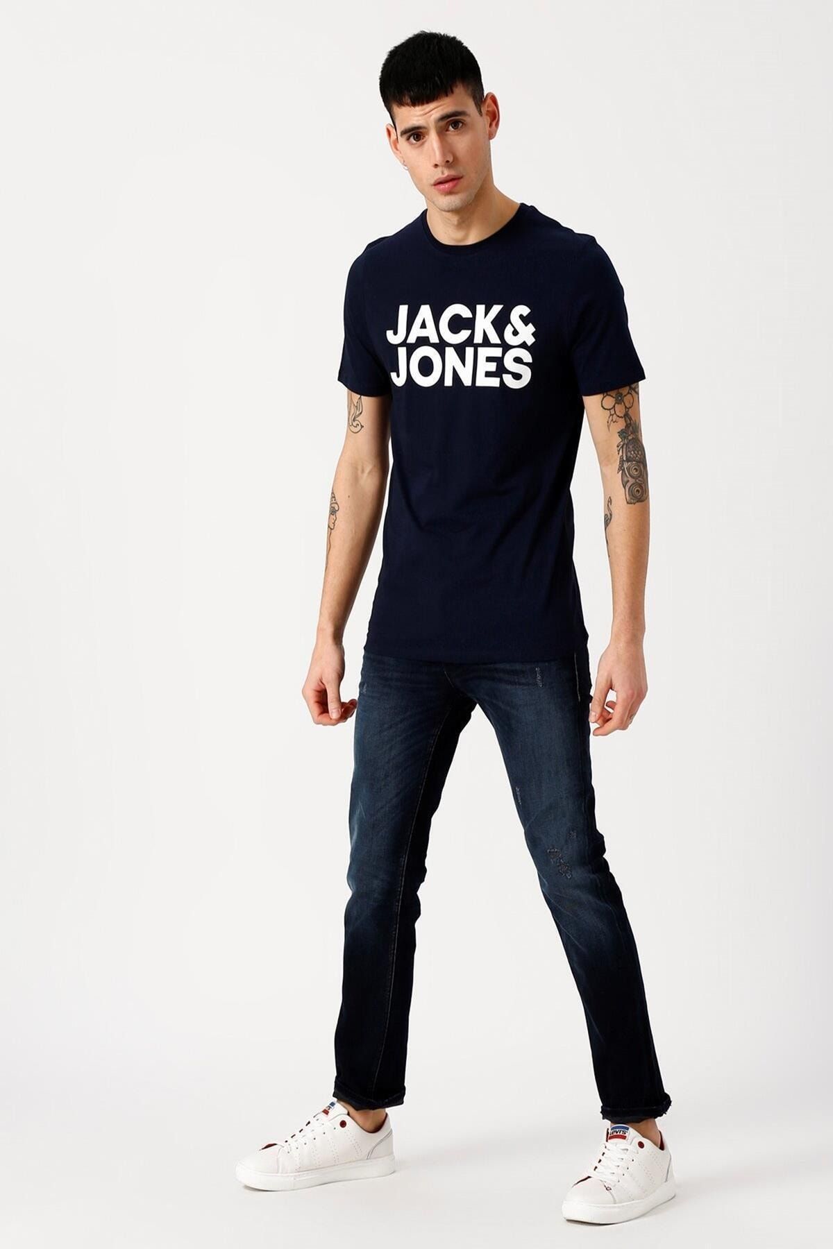 Jack & Jones Jack&jones 12151955 Kısa Kol Jack&jones Yazılı