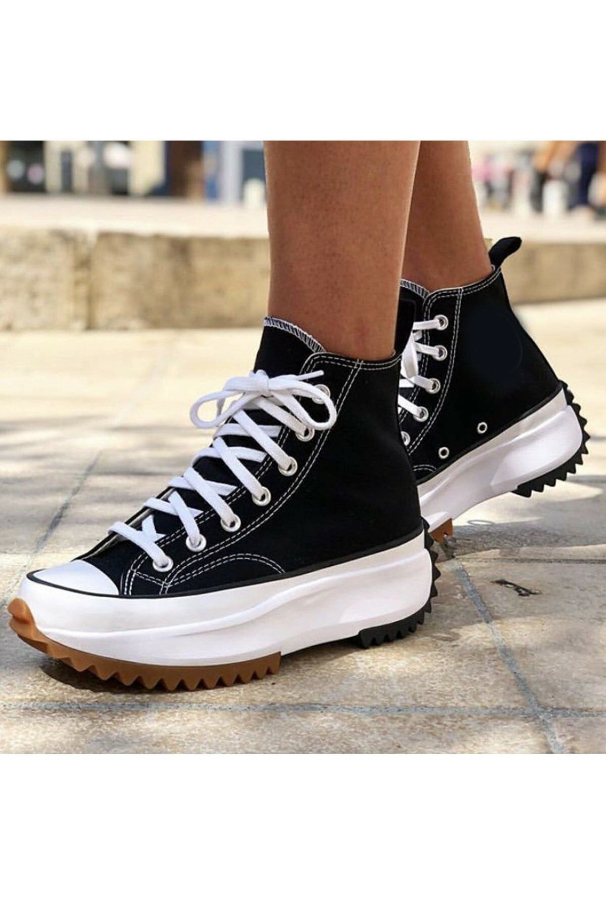 Art's Siyah - Fashion Canvas Run Star Sneaker Ayakkabı