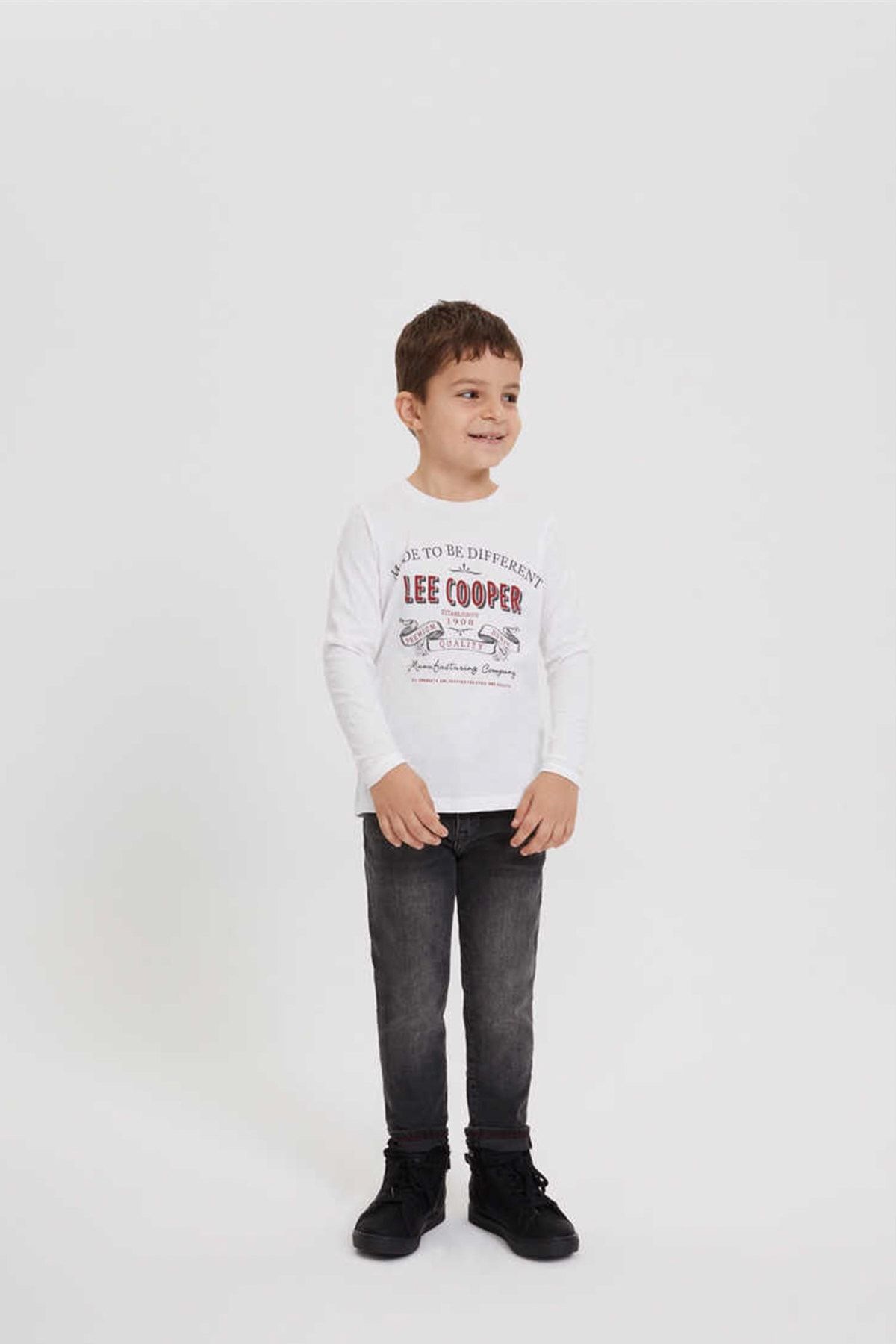 Lee Cooper Erkek Çocuk Bark Sweatshirt Beyaz 201 LCB 241011
