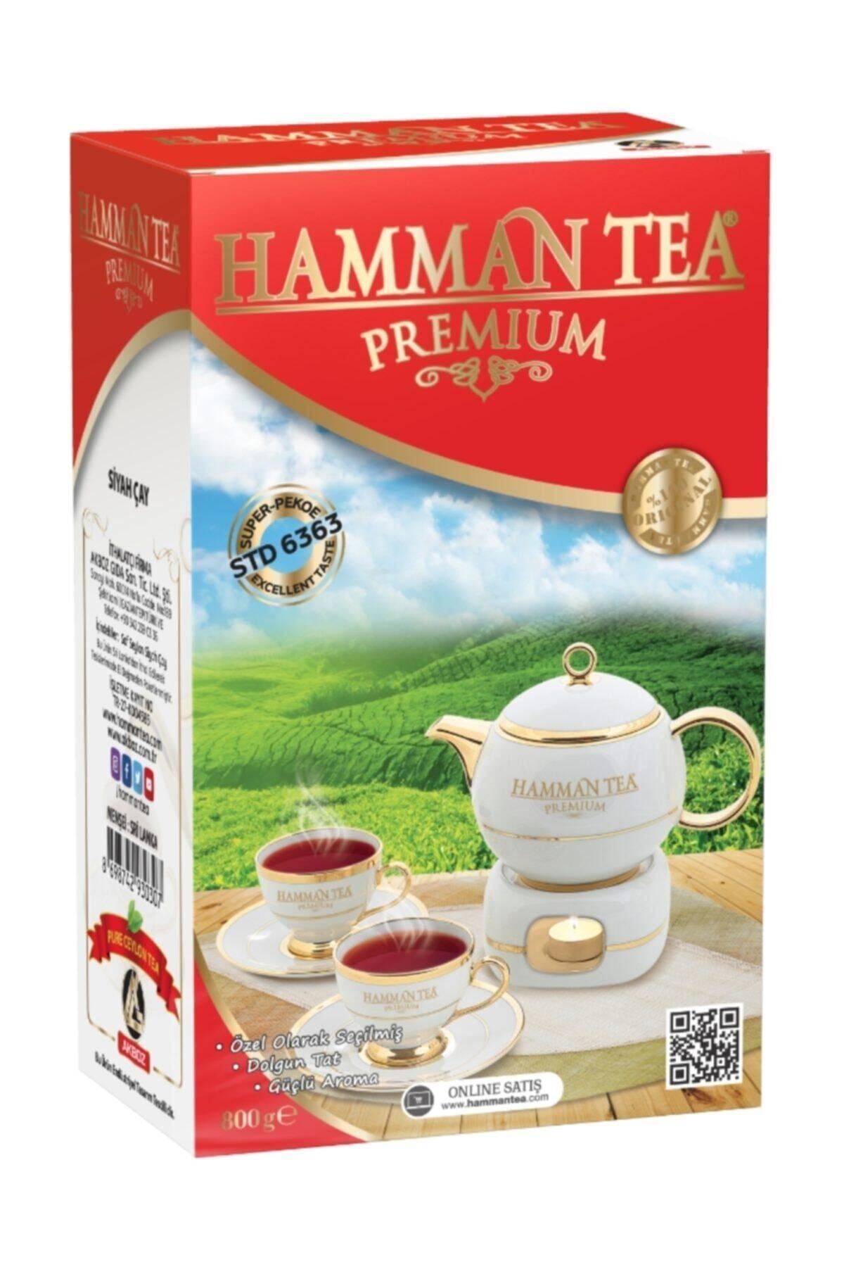 HAMMAN TEA Çay Garantili  Premium 800 gr'lık Saf Seylan Çayı