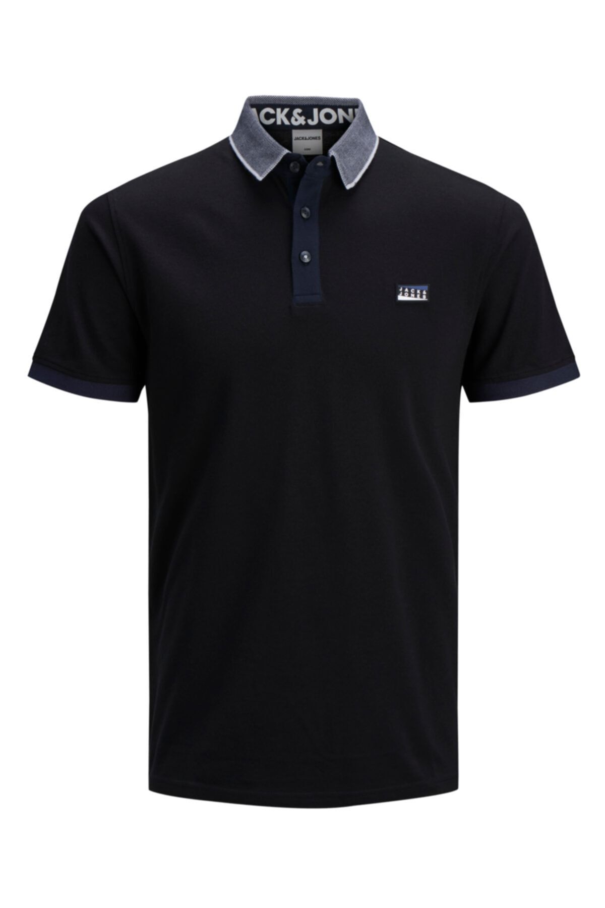 Jack & Jones Erkek Siyah Polo Yaka T-shirt 12167174