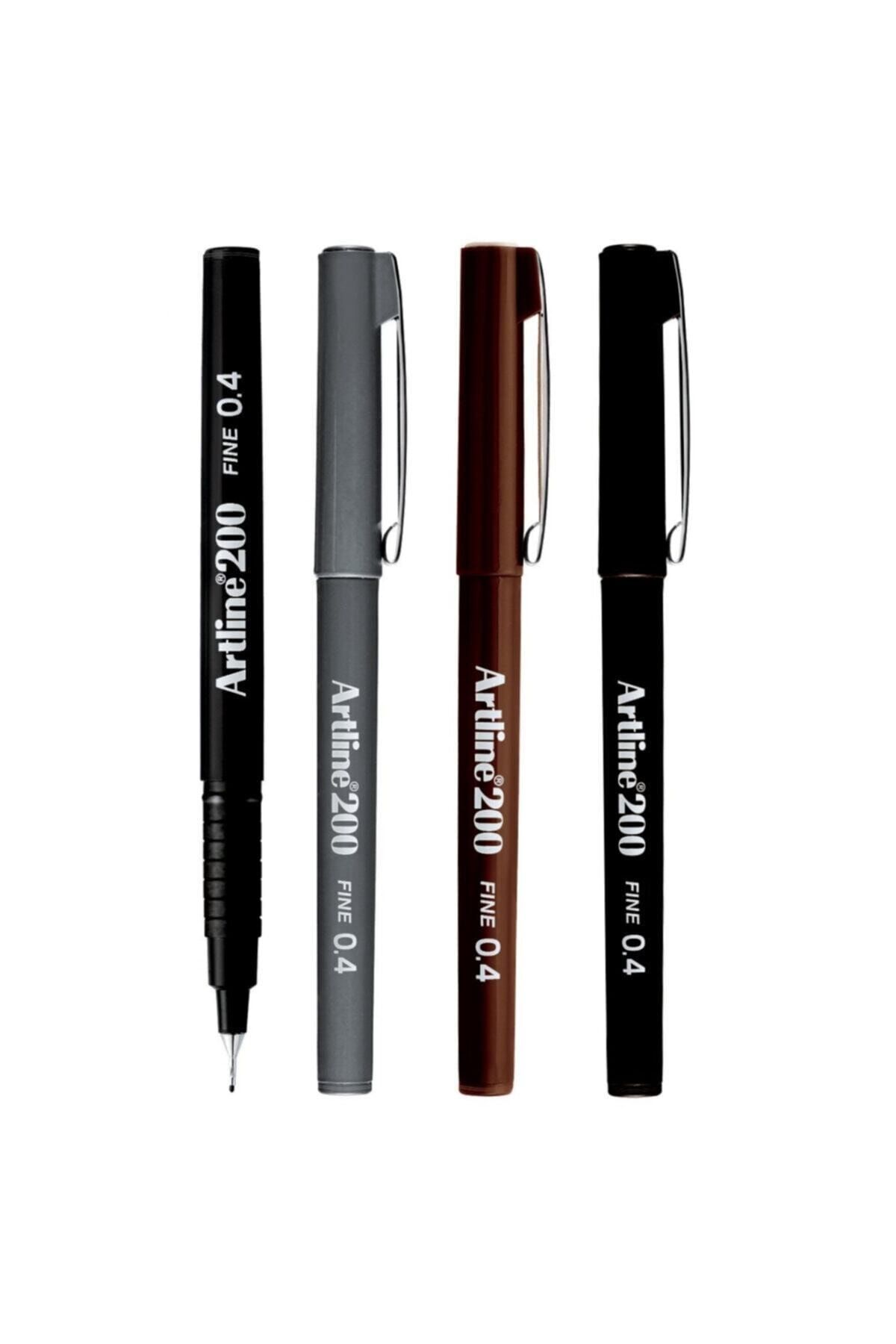 artline 200 Fine 0.4 Mm Yazı & Çizim Kalemi Soğuk Renkler (4 Kalem)